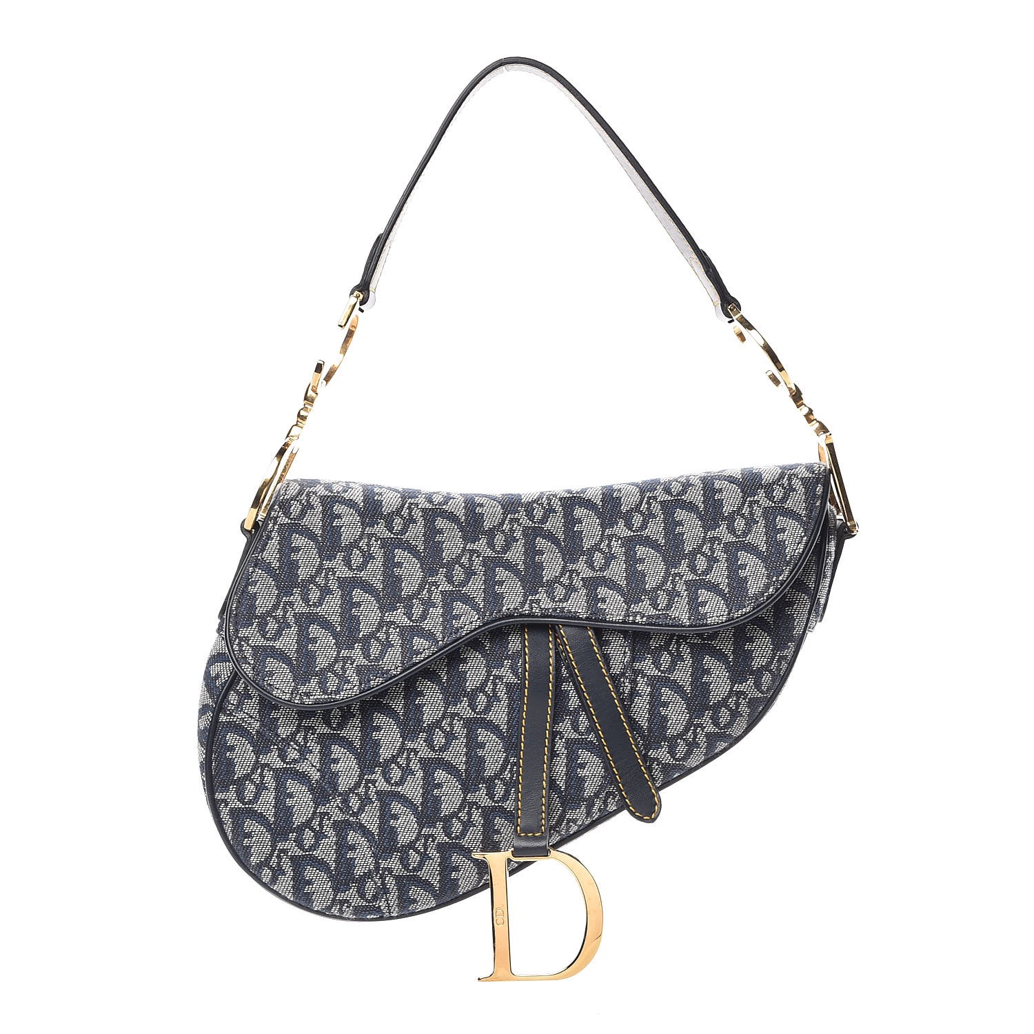 blue and white christian dior bag