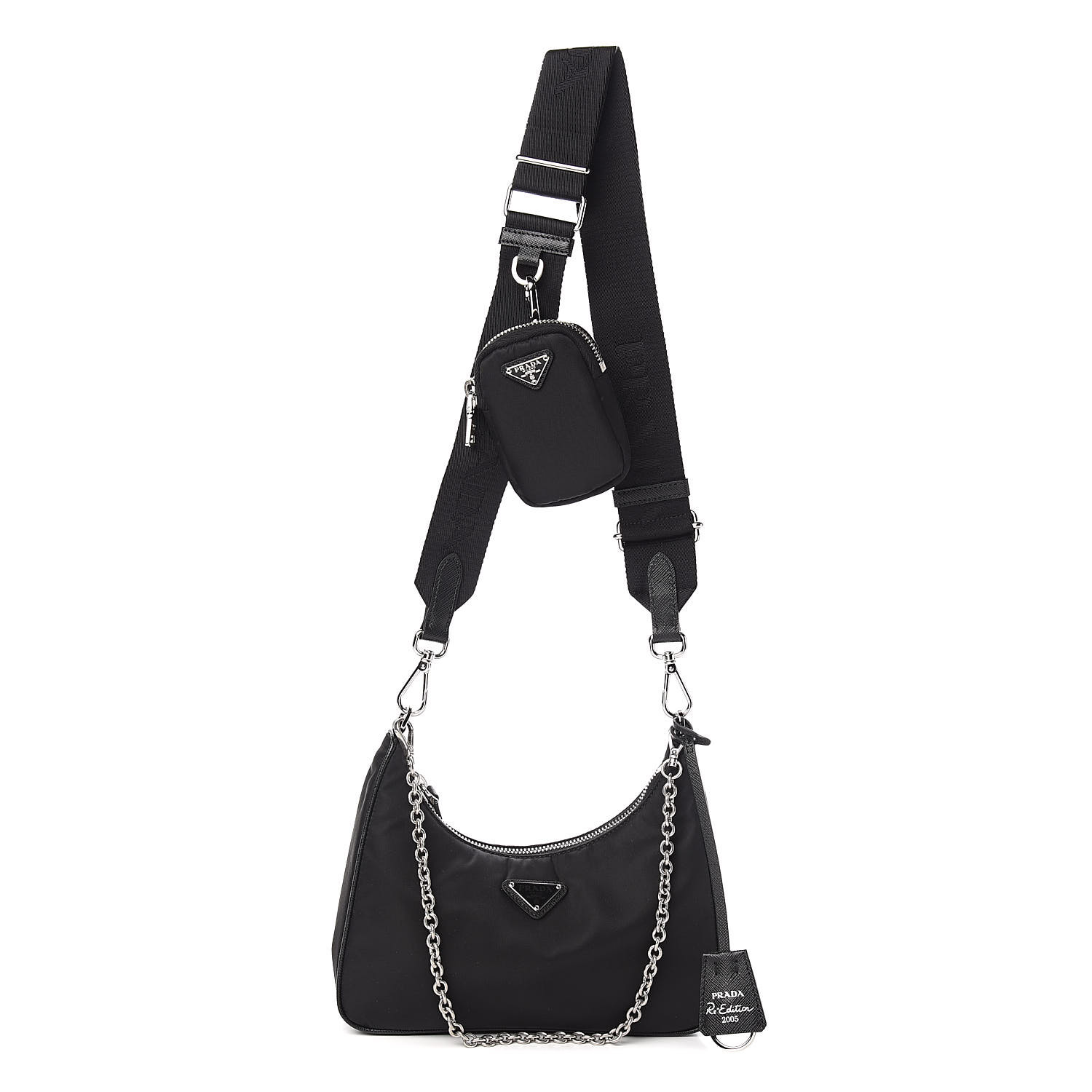 prada hobo bag black
