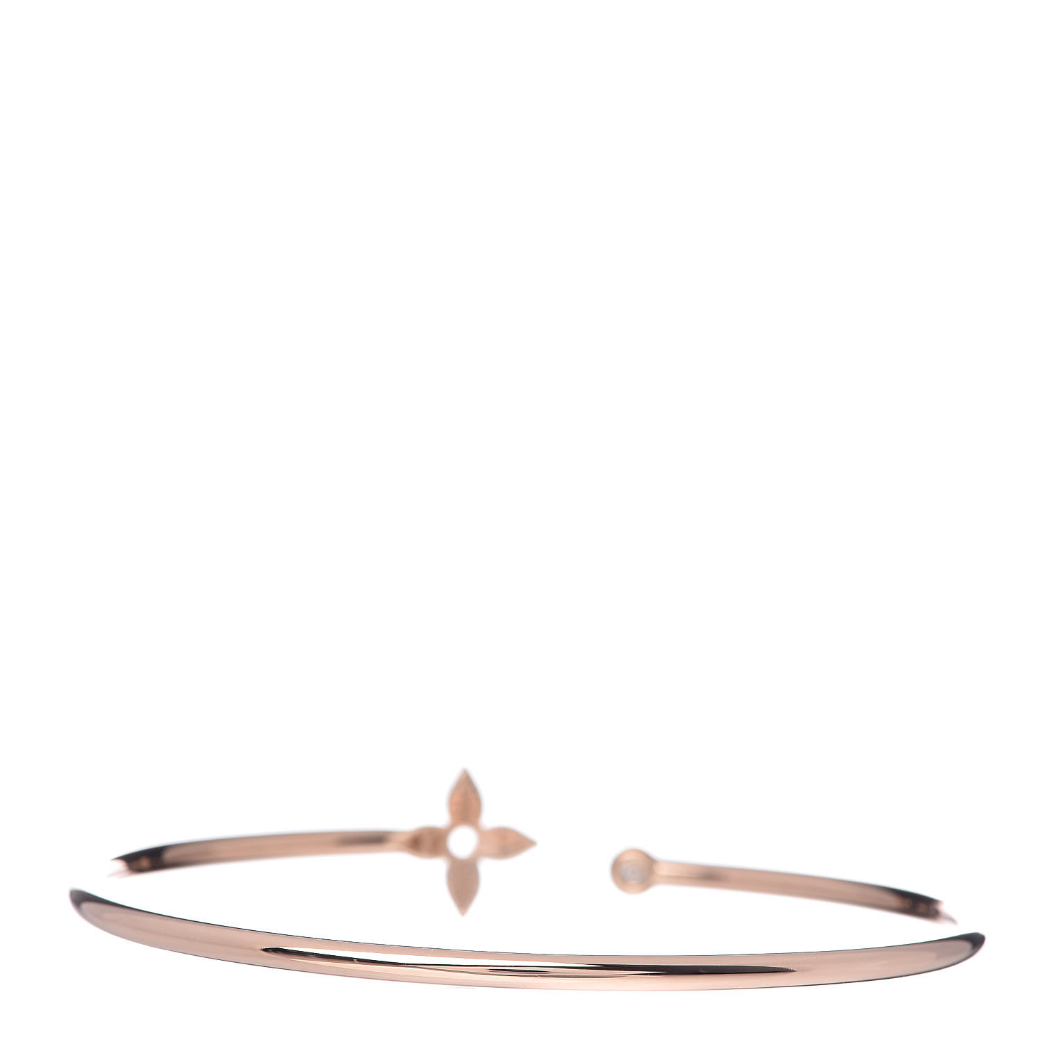 LOUIS VUITTON 18K Pink Gold Diamond Idylle Blossom Twist Bracelet 498616