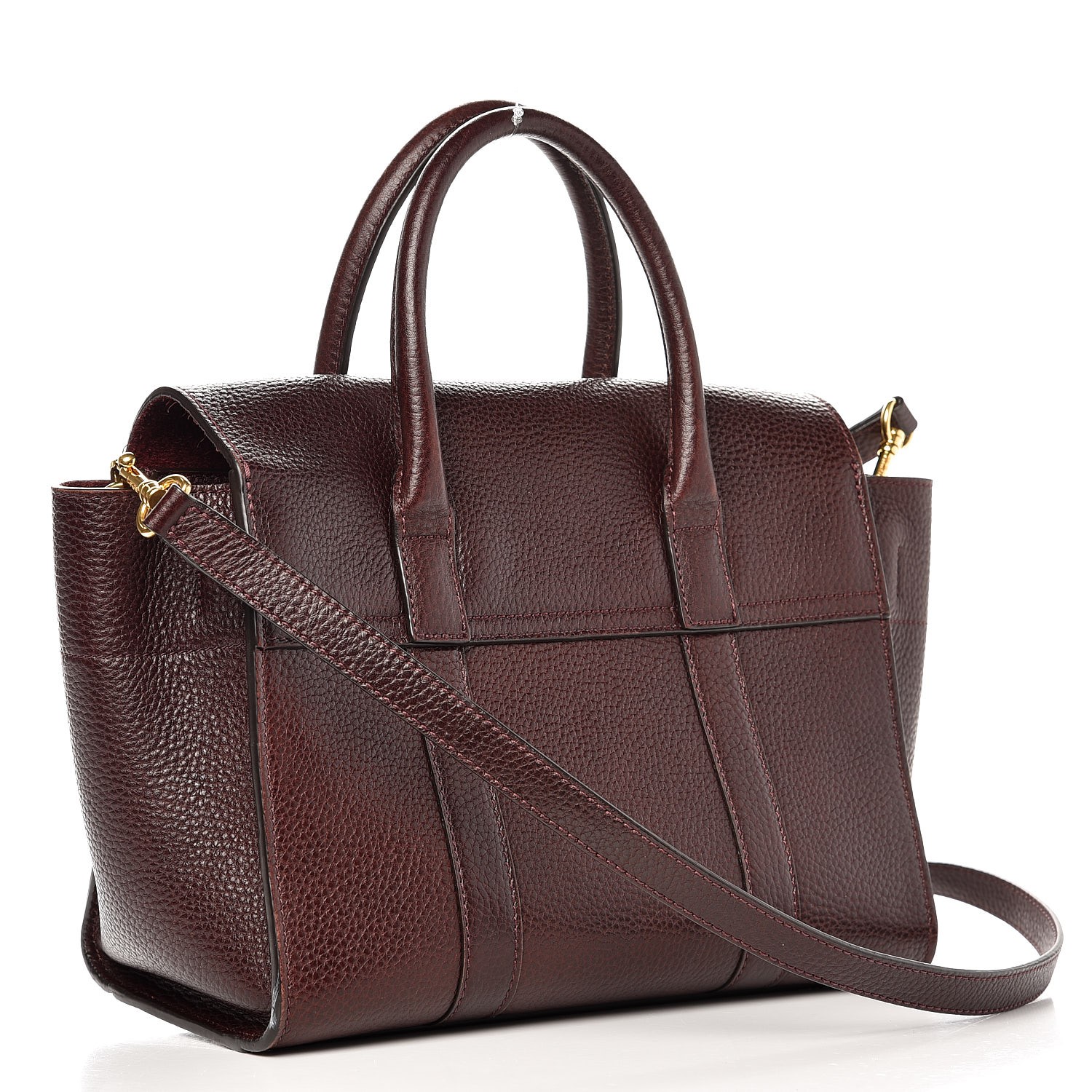 MULBERRY Natural Grain Leather Small New Bayswater Oxblood 261894