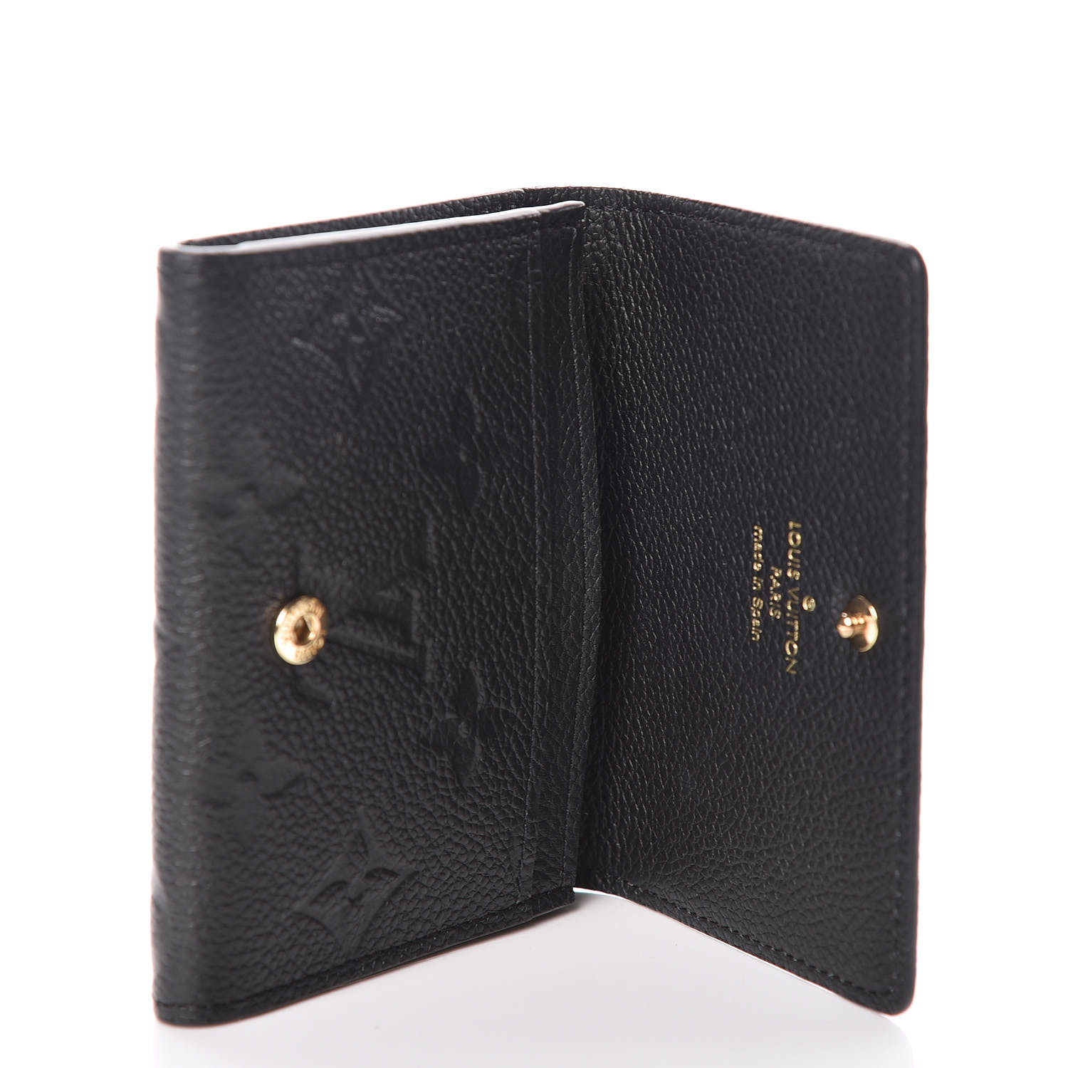 lv business card holder empreinte LOUIS VUITTON Empreinte Business Card Holder Black 399349