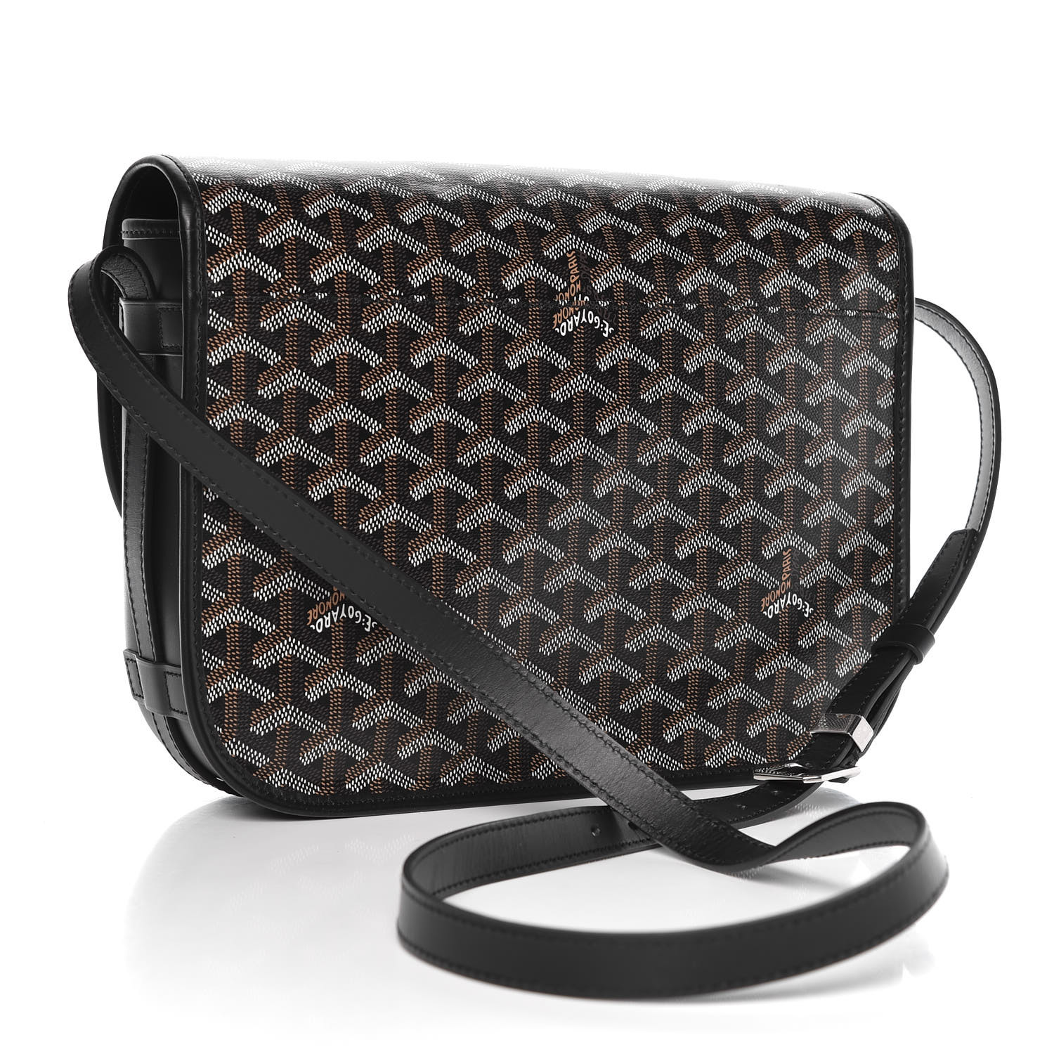 GOYARD Goyardine Belvedere MM Messenger Bag Black 398728