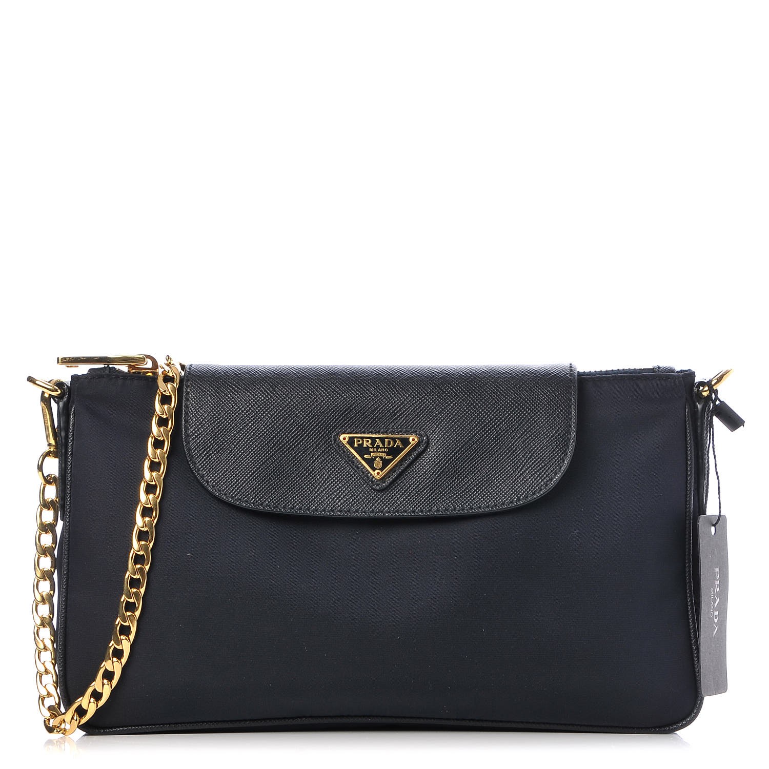 prada tessuto saffiano nero price