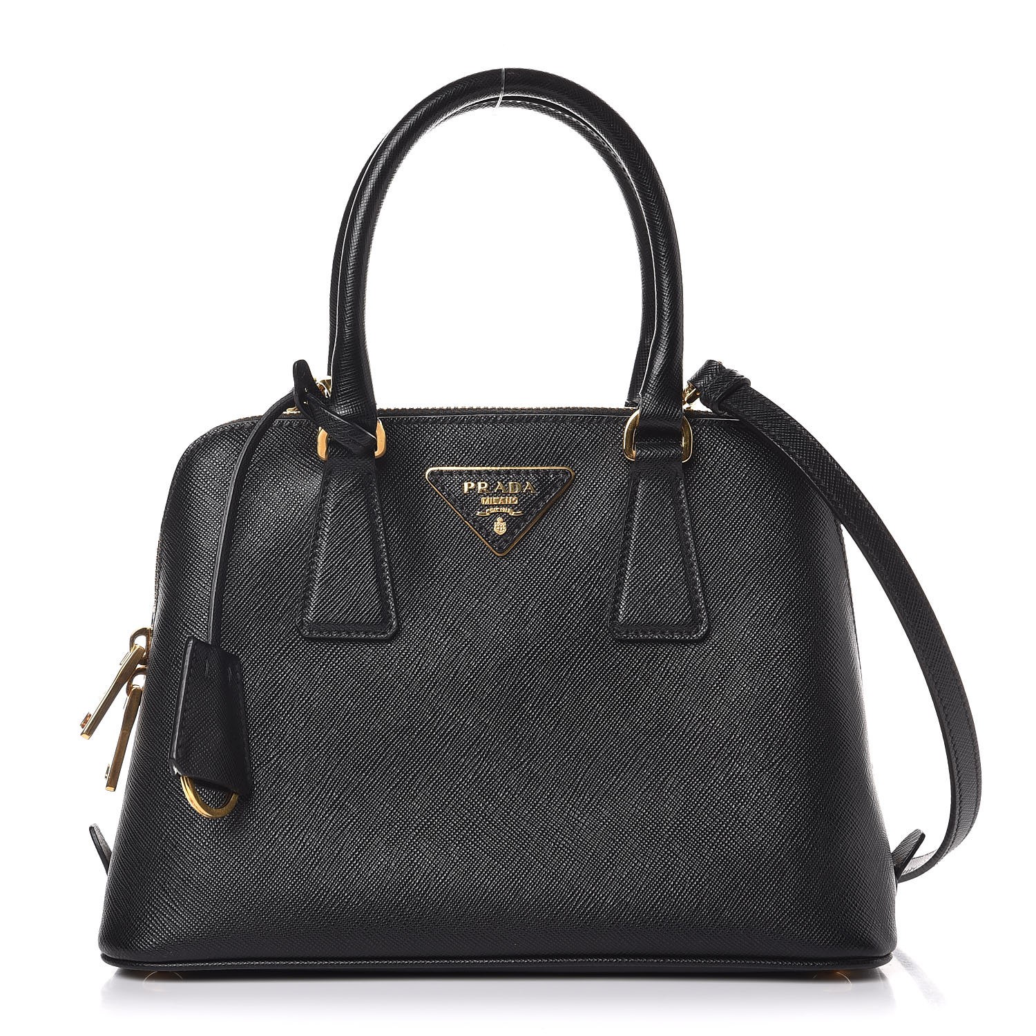 prada saffiano black and white