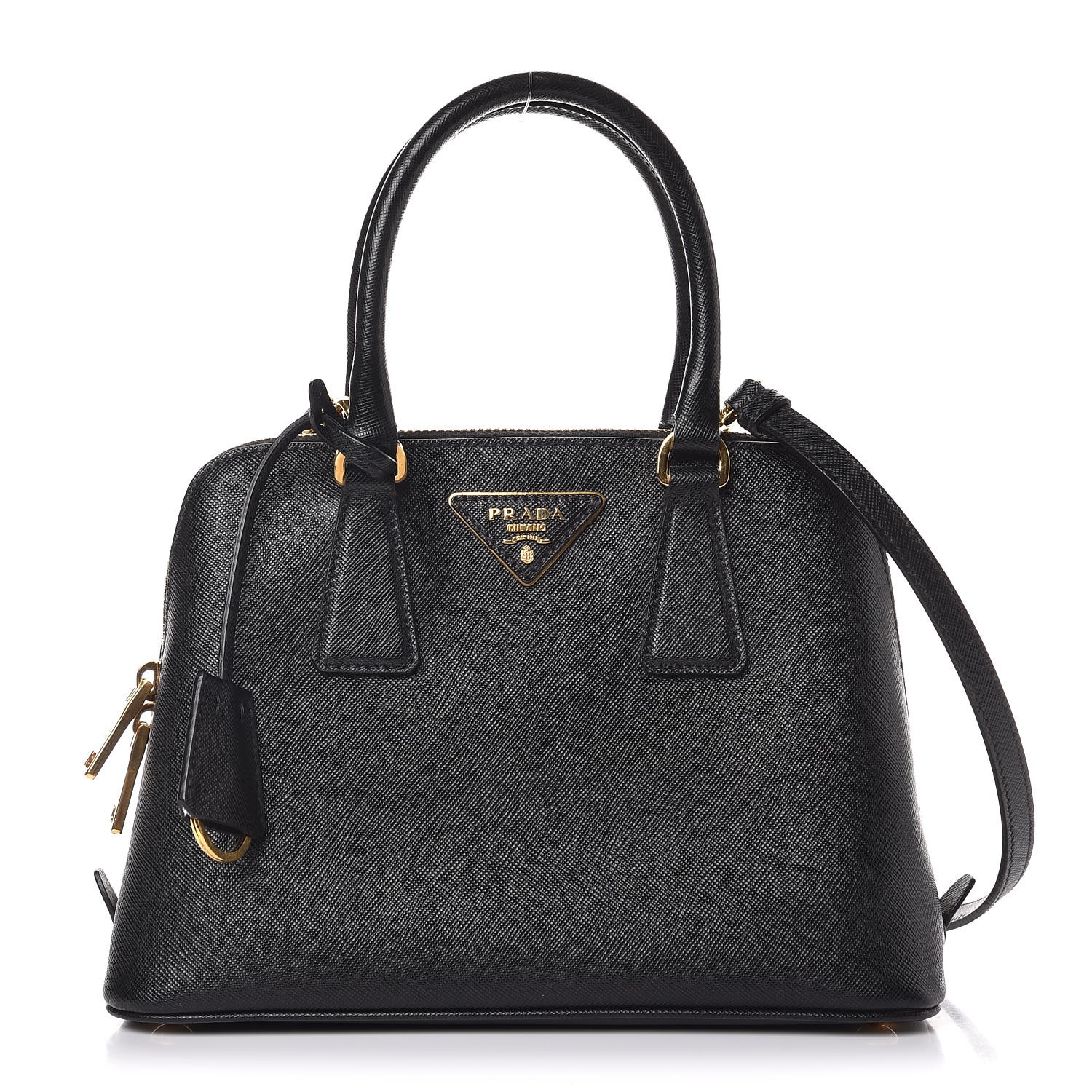 PRADA Saffiano Lux Small Promenade Tote Black 313799