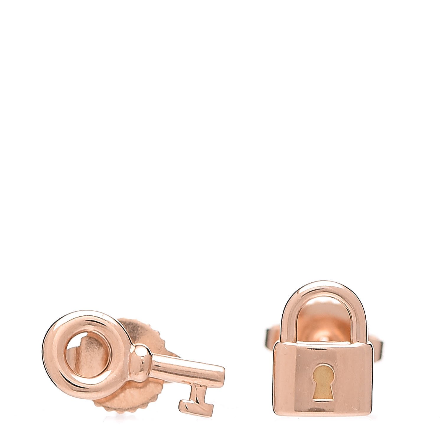 TIFFANY 18K Rose Gold Mini Key and Lock 