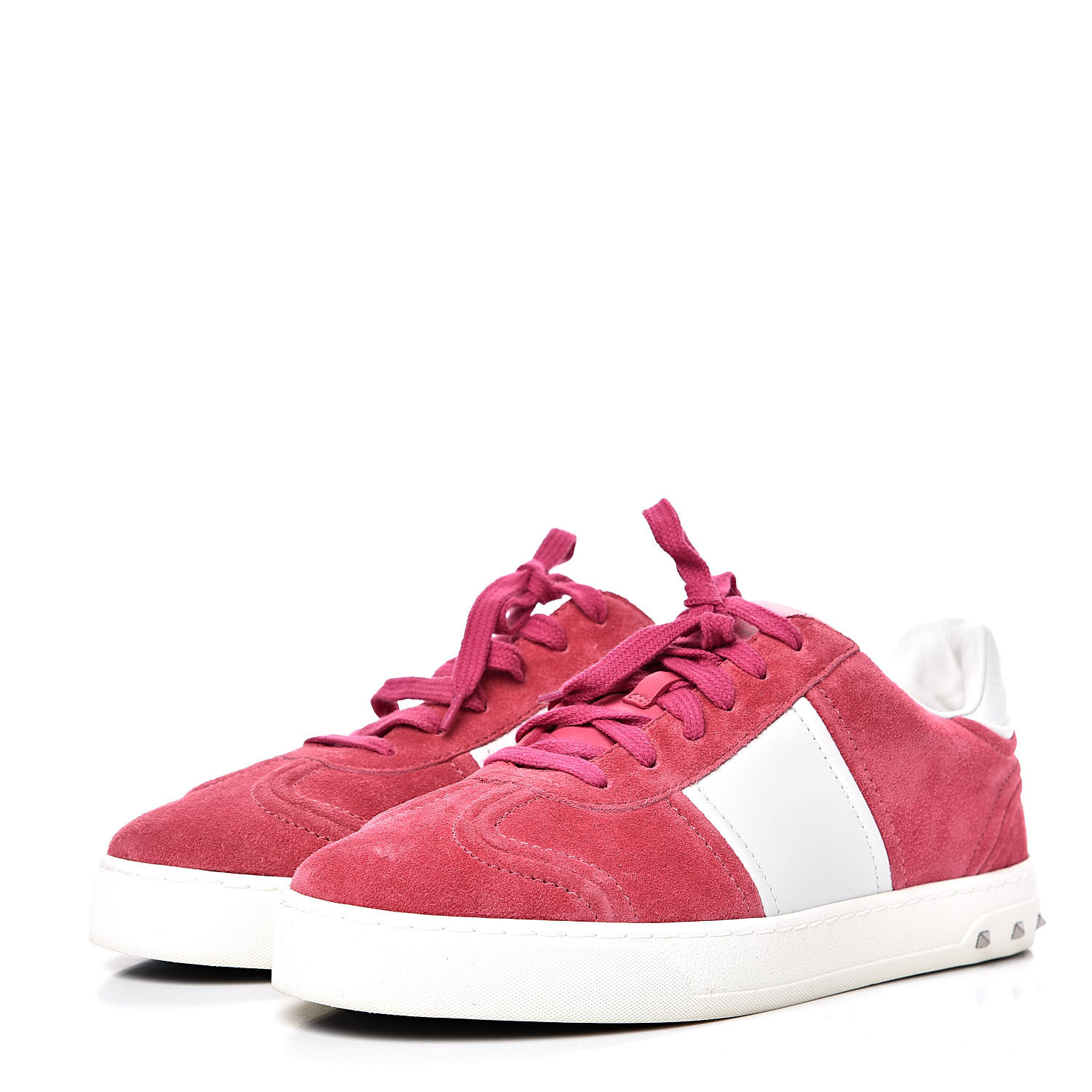 VALENTINO Suede Womens Flycrew Sneakers 39 Pink 523742