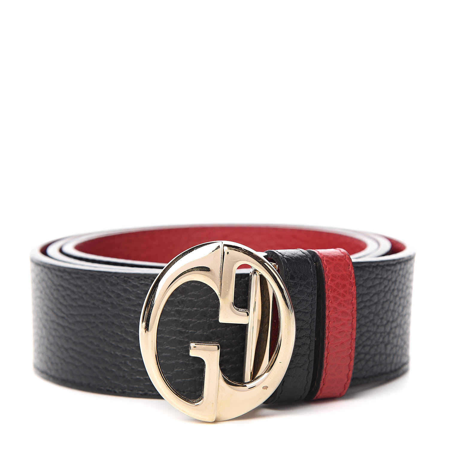 gucci reversible belt red and black