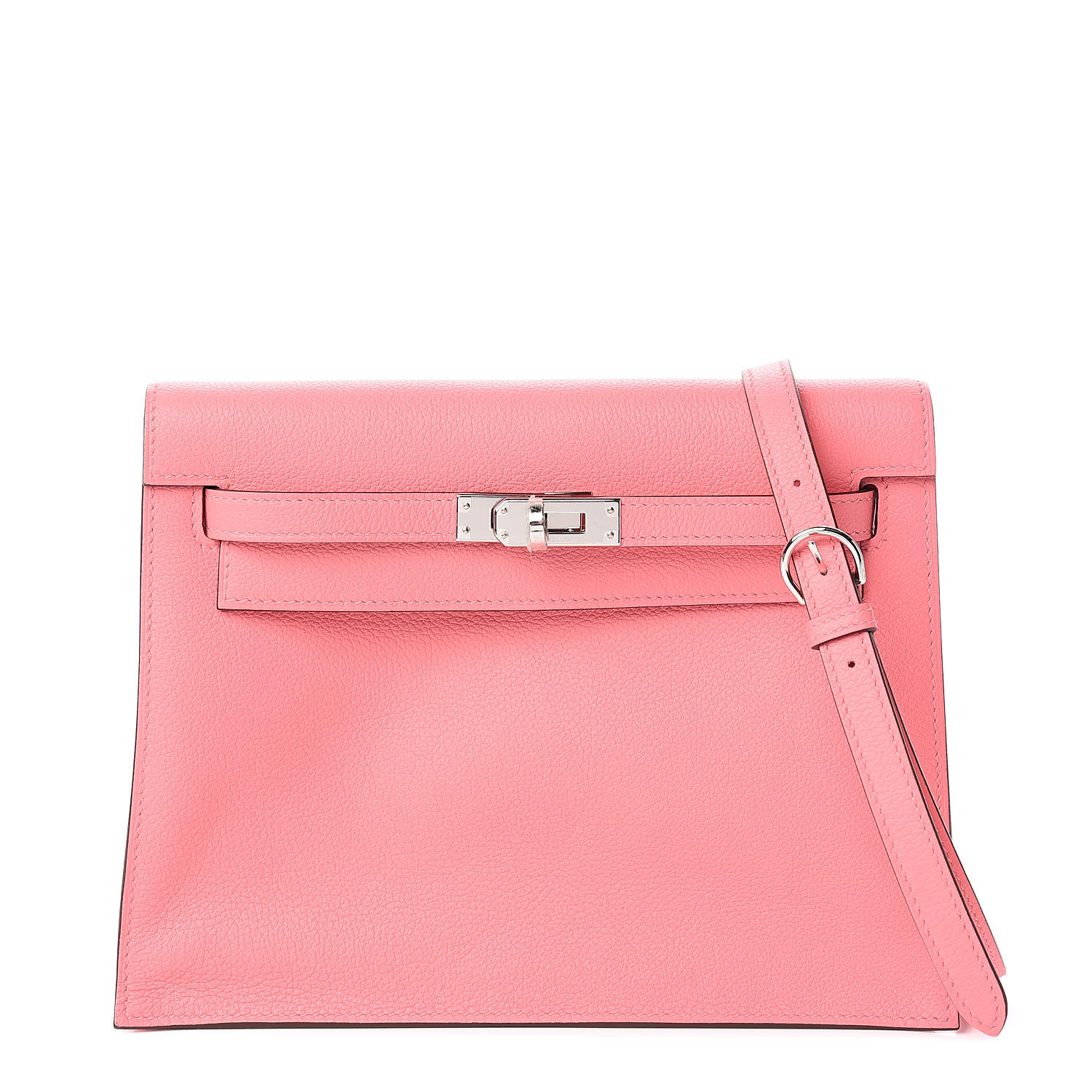 HERMES Evercolor Kelly Danse II Belt Bag Rose Ete 533050