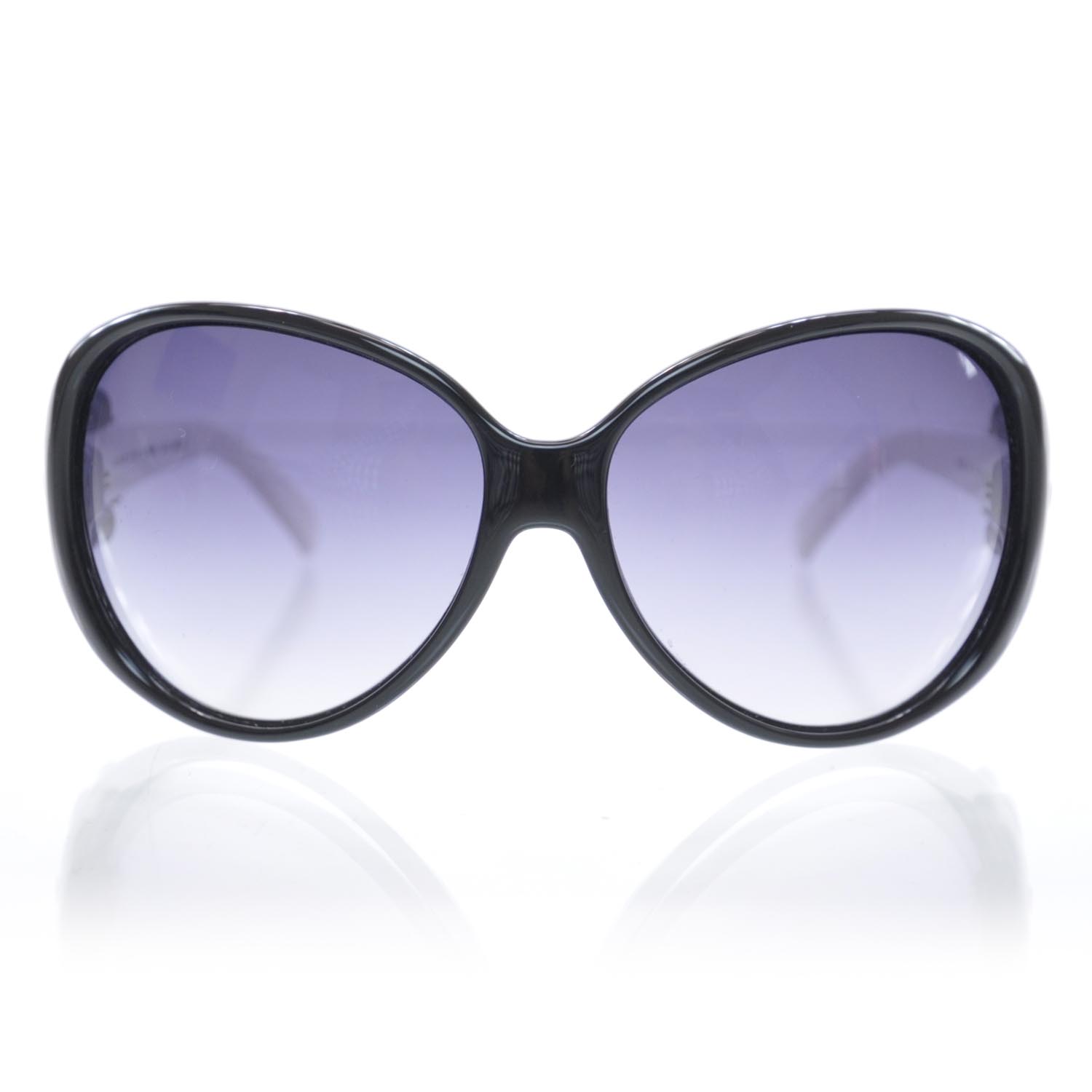 FENDI B Buckle Sunglasses FS382 Black White 30306