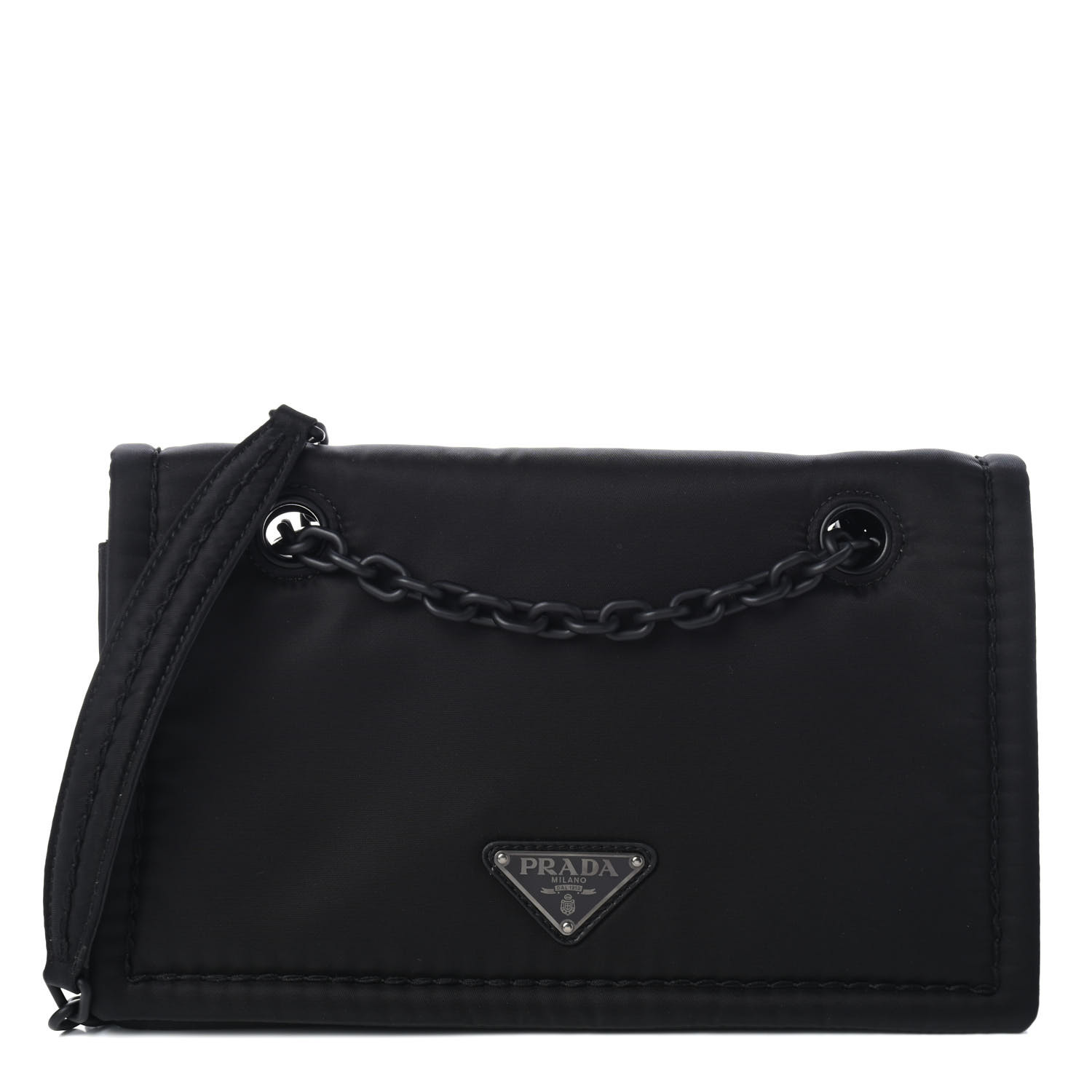 prada shoulder bag nylon with chain