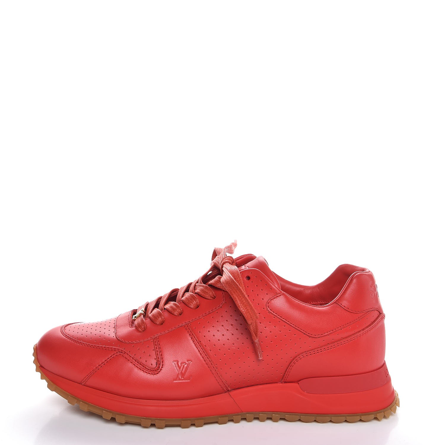 LOUIS VUITTON X SUPREME Calfskin Mens Runaway Sneakers 7 Red 298146