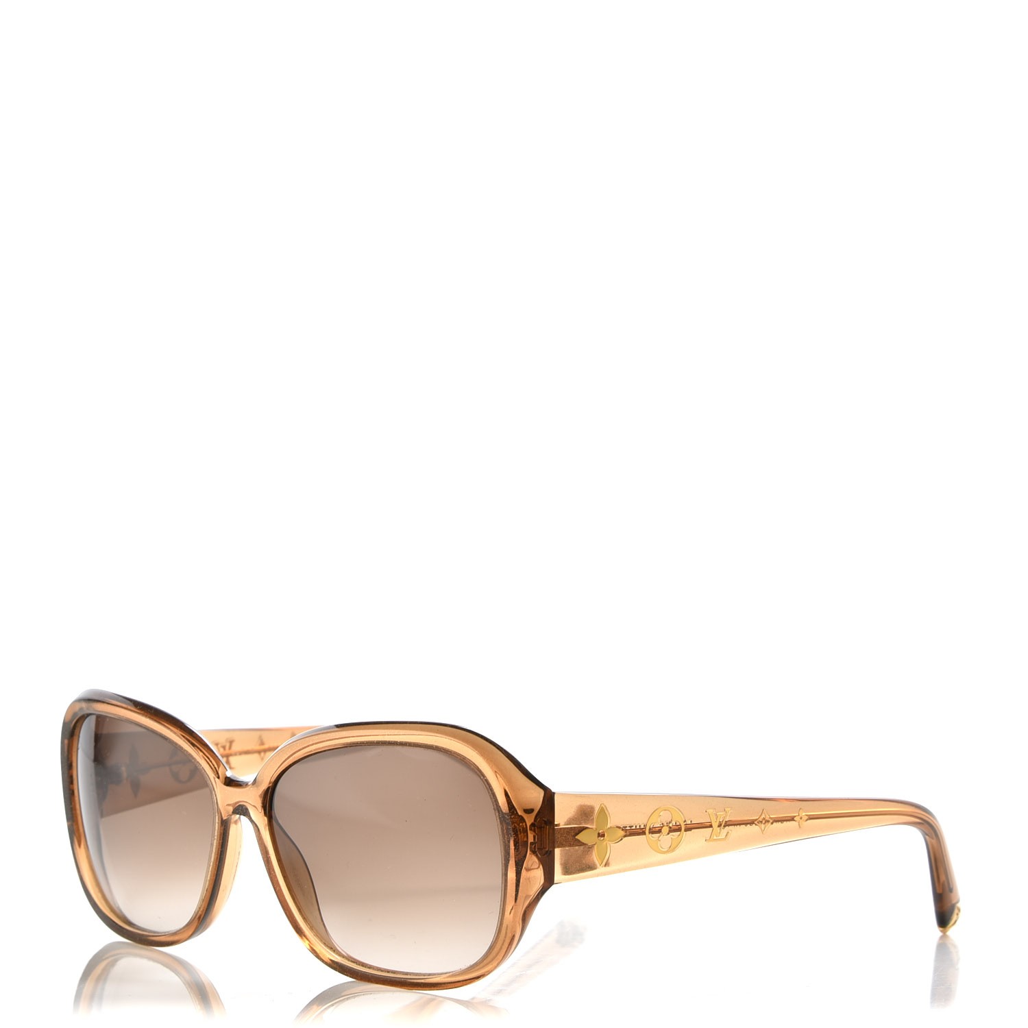 Louis Vuitton Brown Square Glitter Sunglasses For Sale at 1stDibs