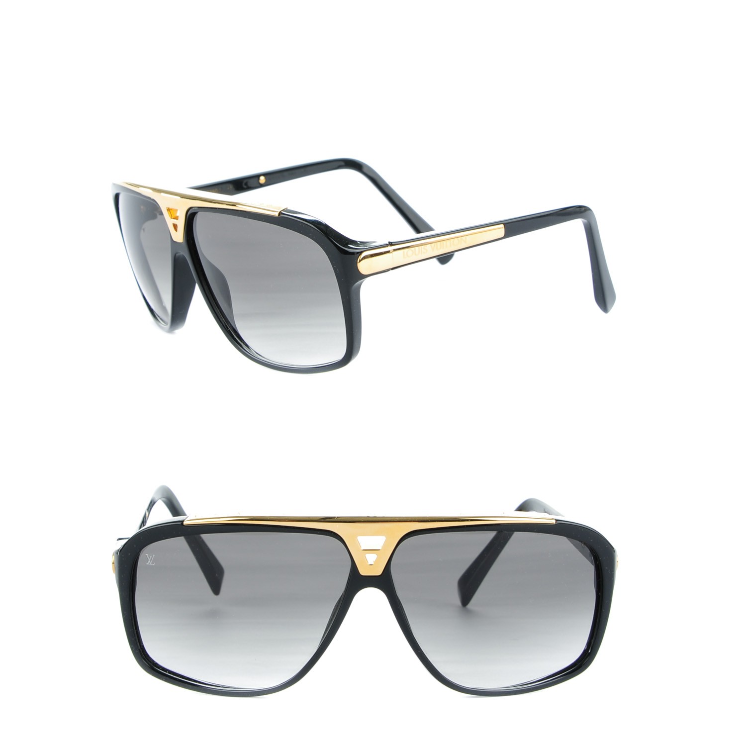 Louis Vuitton Black and Gold Evidence Men Sunglasses Louis Vuitton
