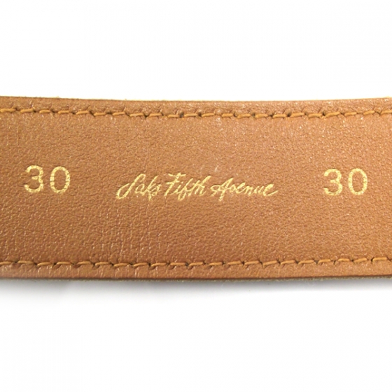 LOUIS VUITTON Monogram Belt w Gold Buckle Vintage Saks 13258