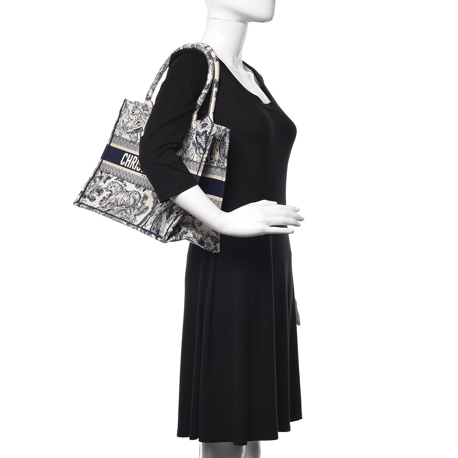 dior small book tote toile de jouy