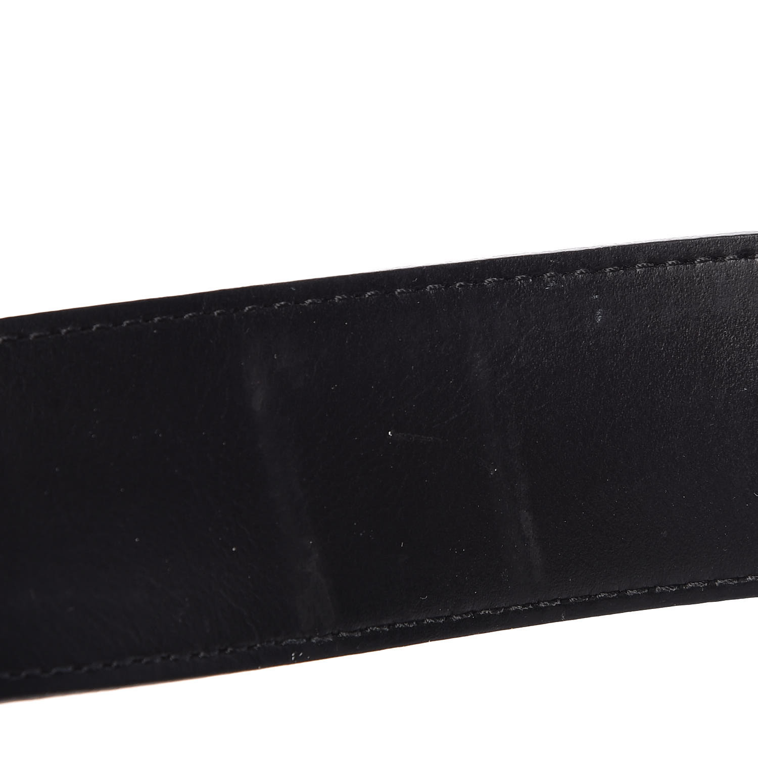 LOUIS VUITTON Monogram Calfskin 40mm LV Initiales Reversible Belt 90 36 Black 472140