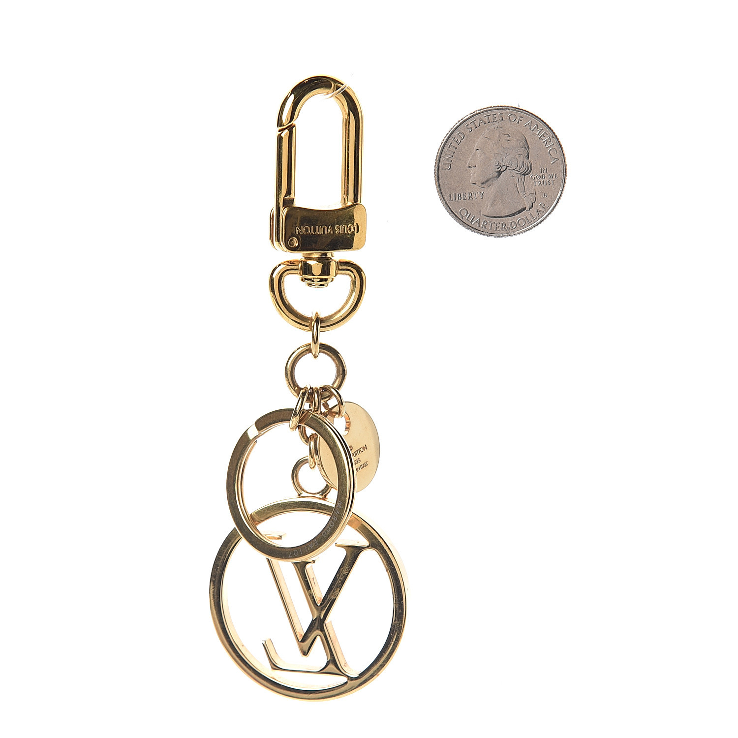 LOUIS VUITTON LV Circle Bag Charm Key Holder Gold 537839