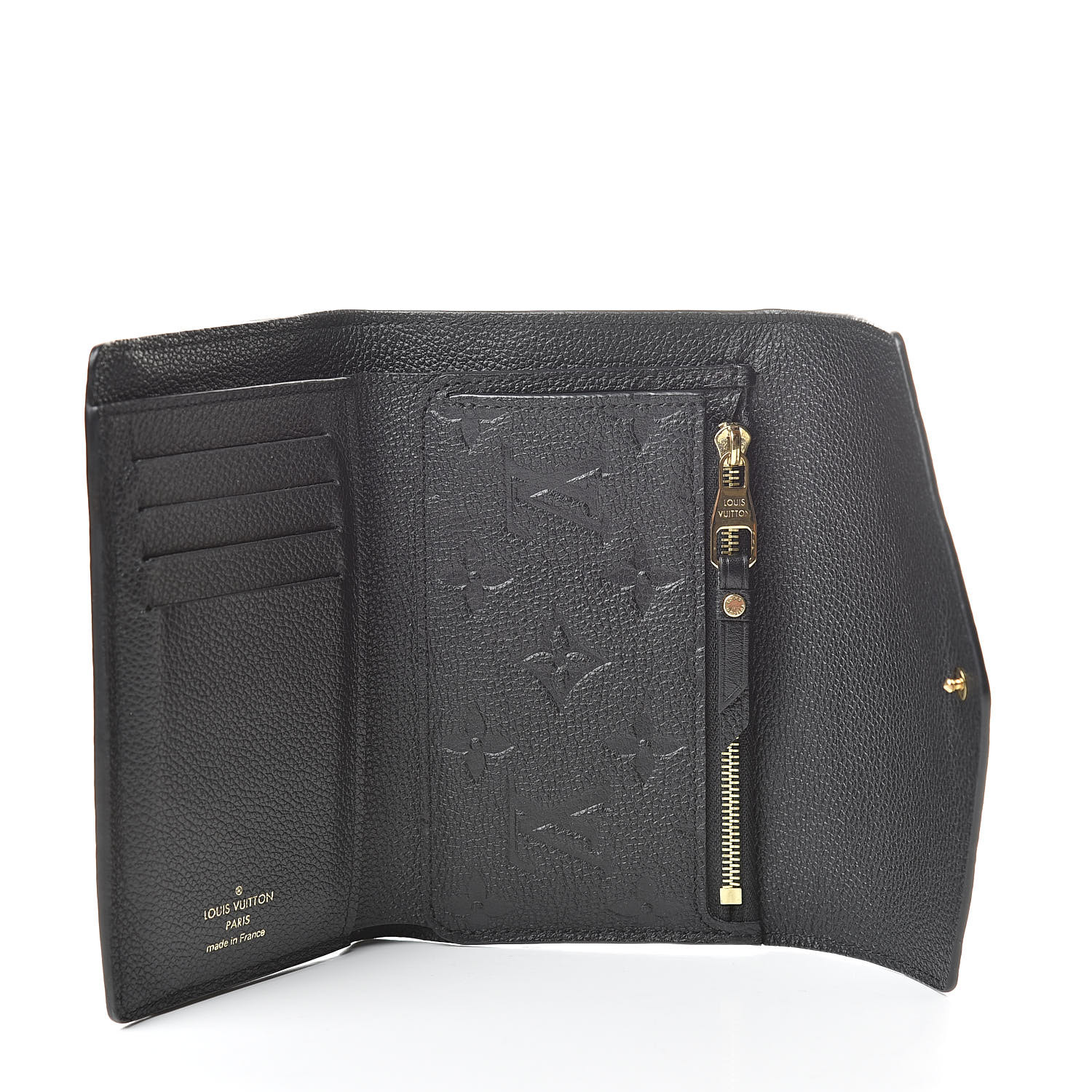 LOUIS VUITTON Empreinte Compact Curieuse Wallet Black 514114