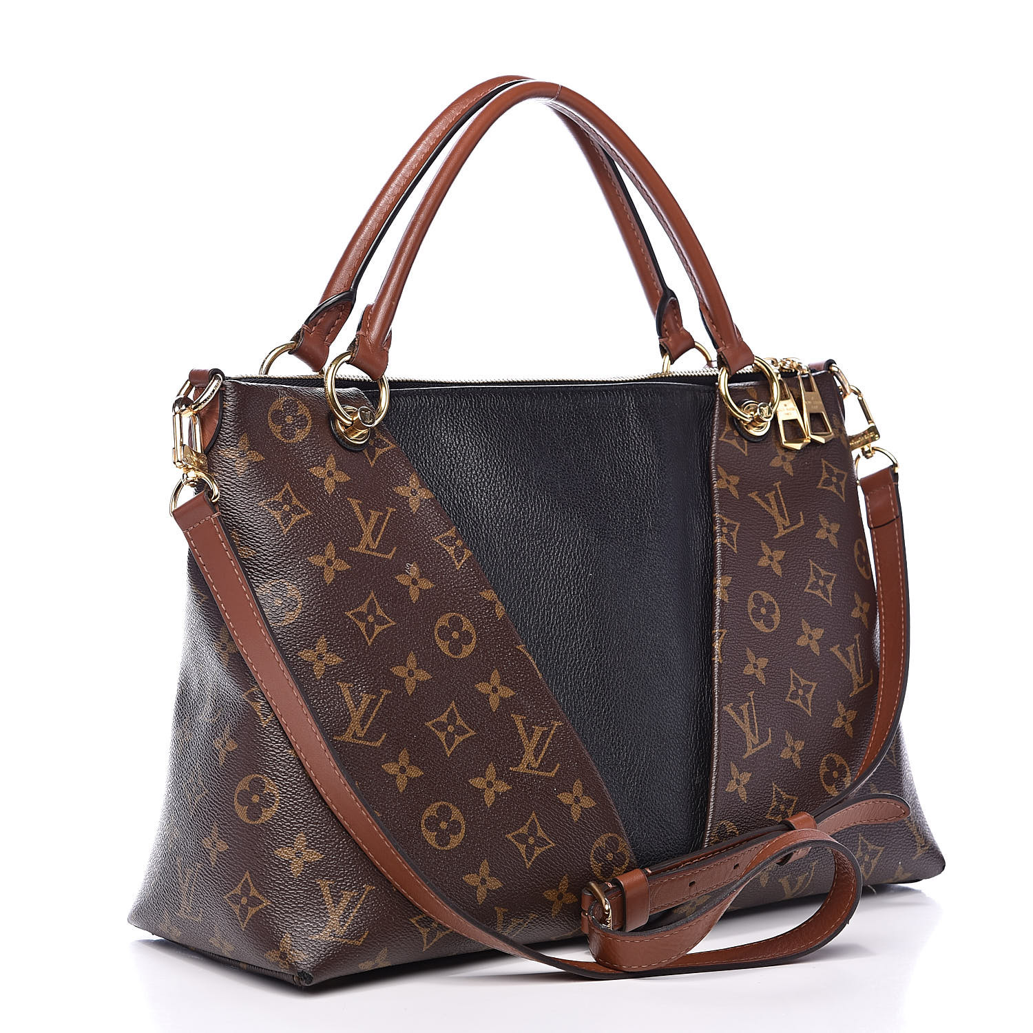 v tote mm used LOUIS VUITTON Monogram V Tote MM Black 514254