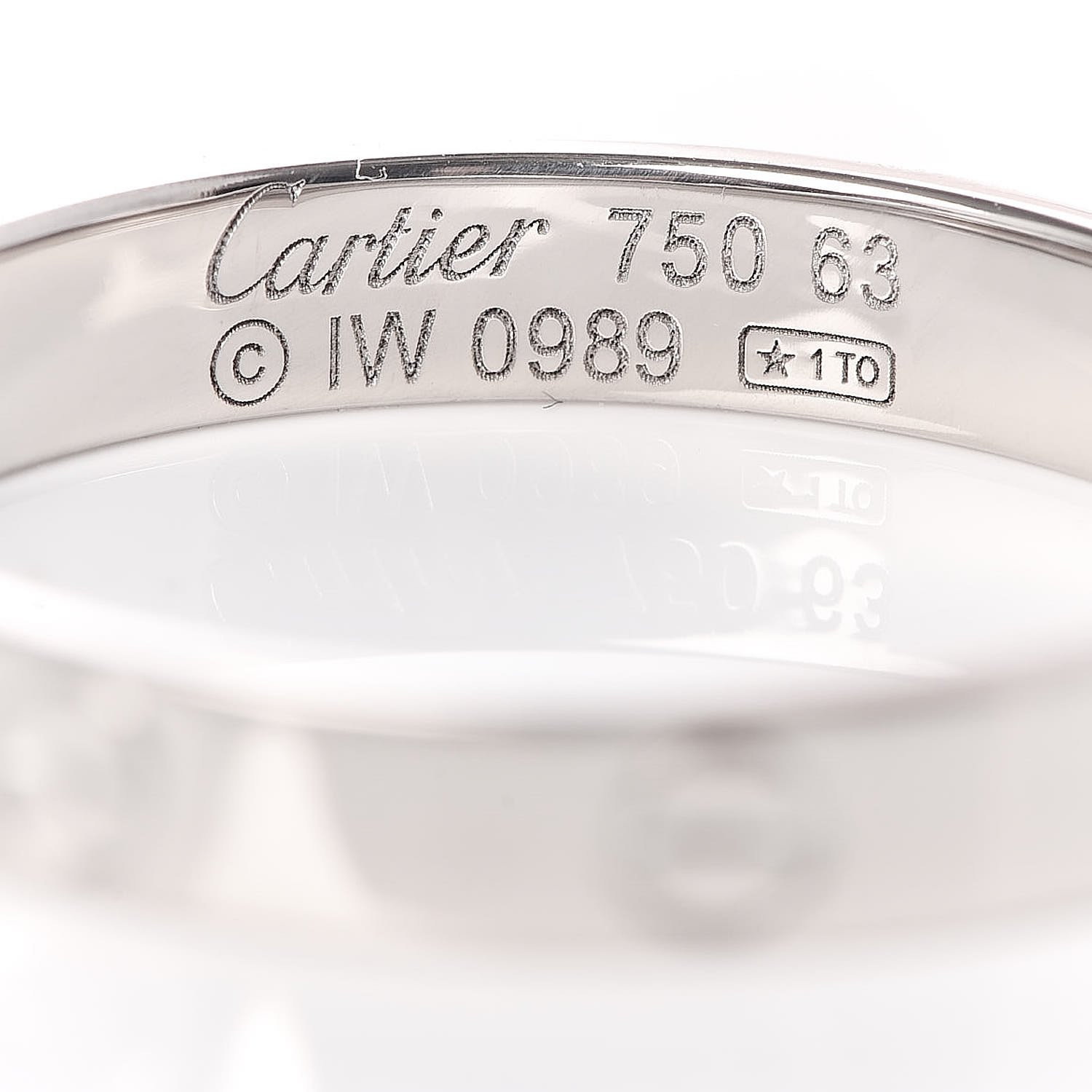 Cartier 18k White Gold 3 5mm Love Wedding Band Ring 63 10 25 425957 Fashionphile