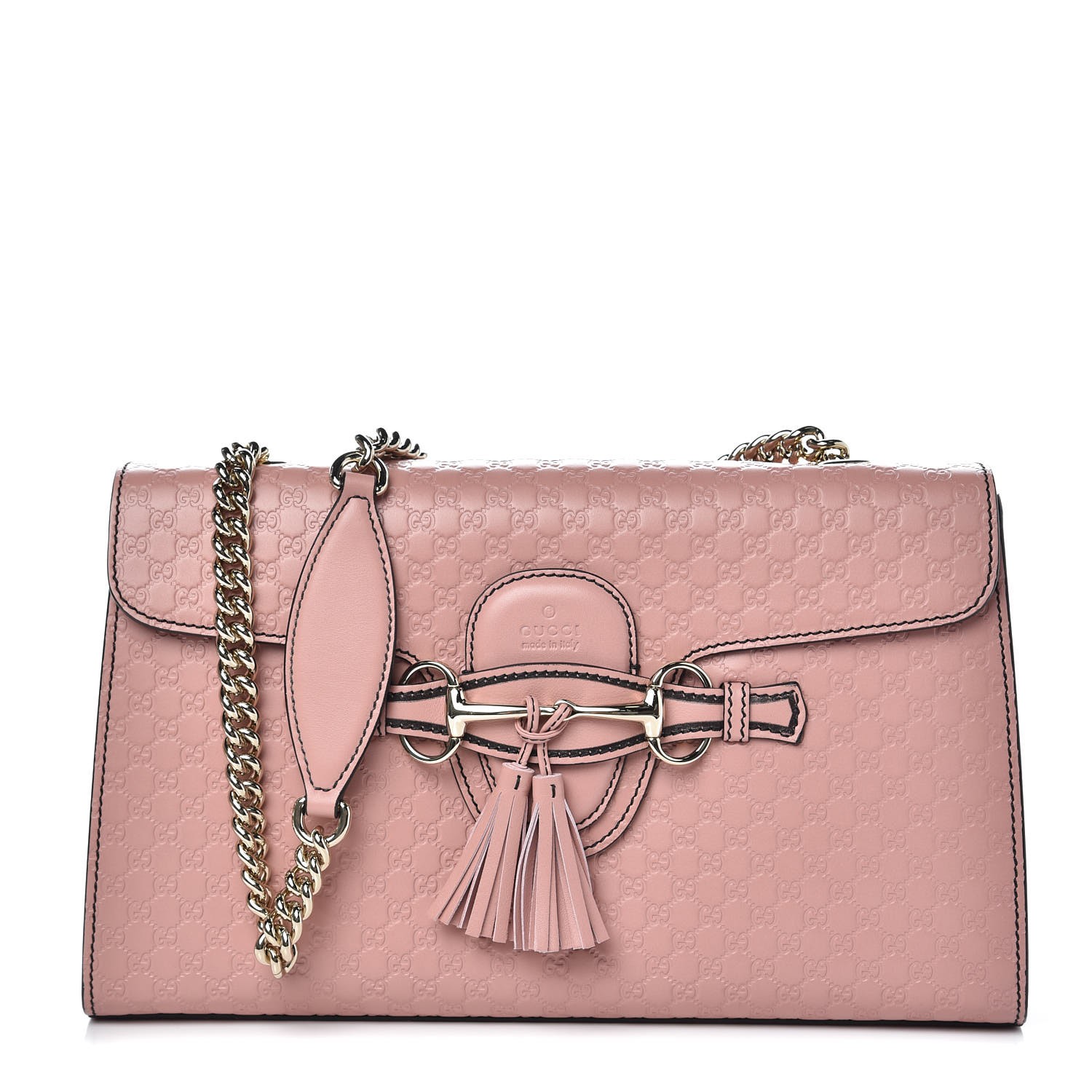GUCCI Microguccissima Medium Emily Chain Shoulder Bag Pink 337919