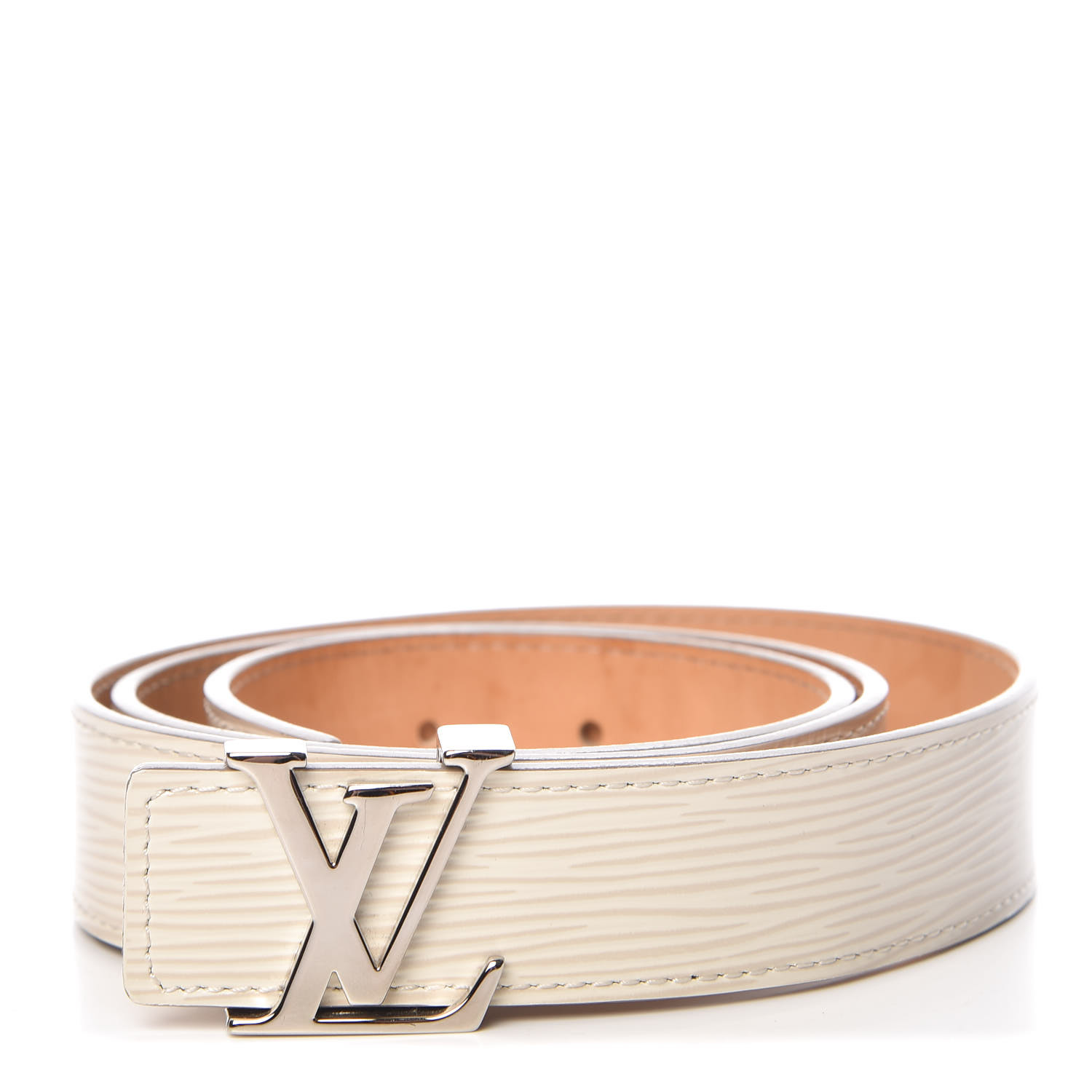 Louis Vuitton Epi 30mm Lv Initiales Belt 85 34 Ivory 383827