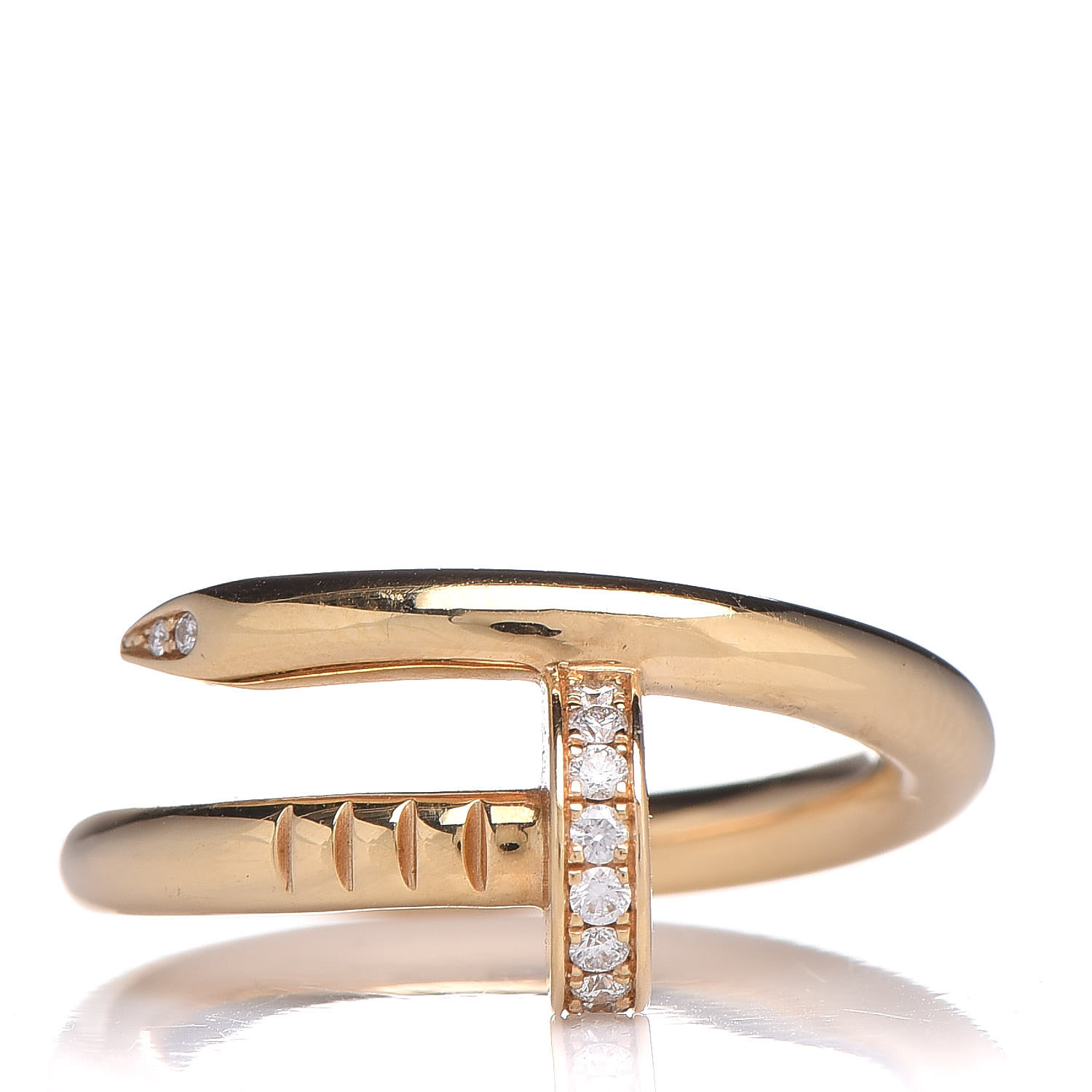 cartier nail ring white gold