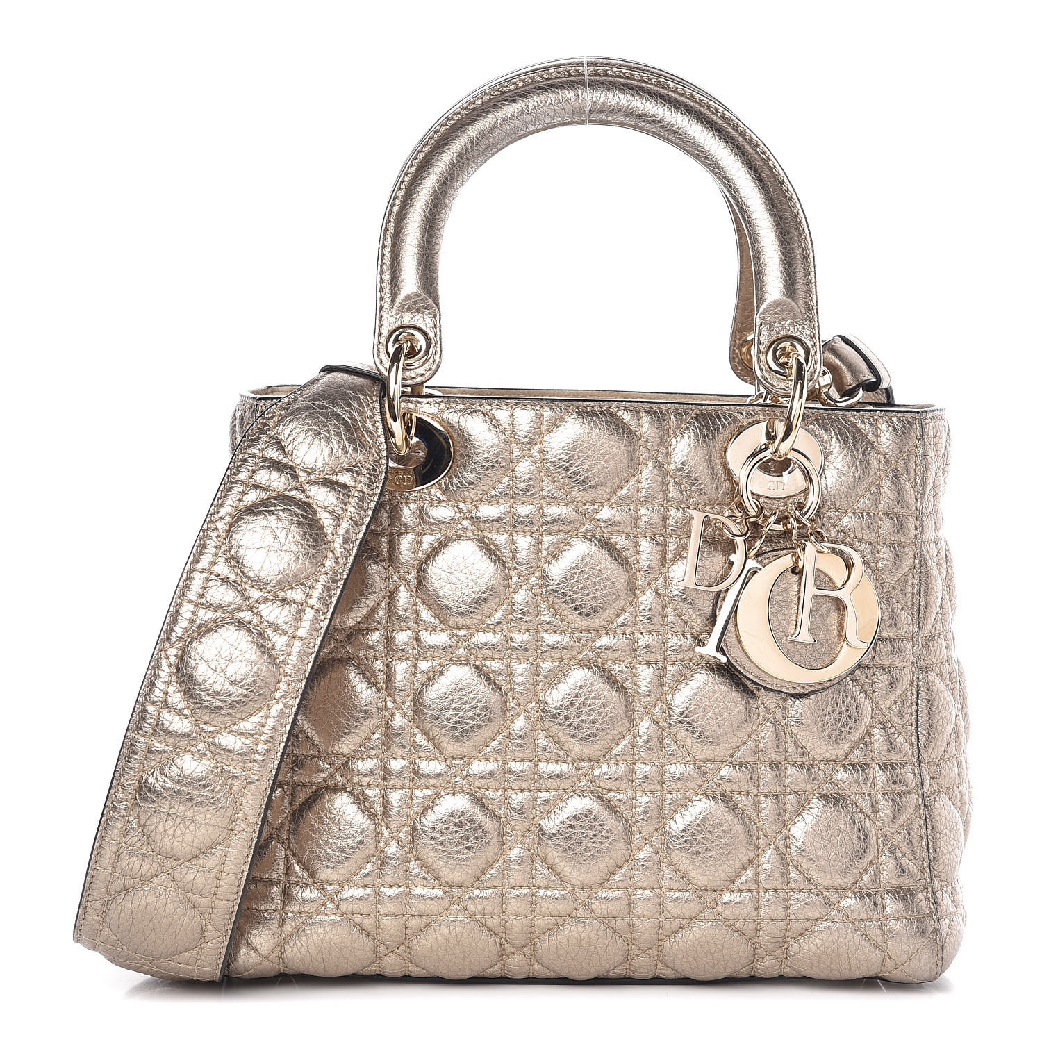 gold lady dior bag