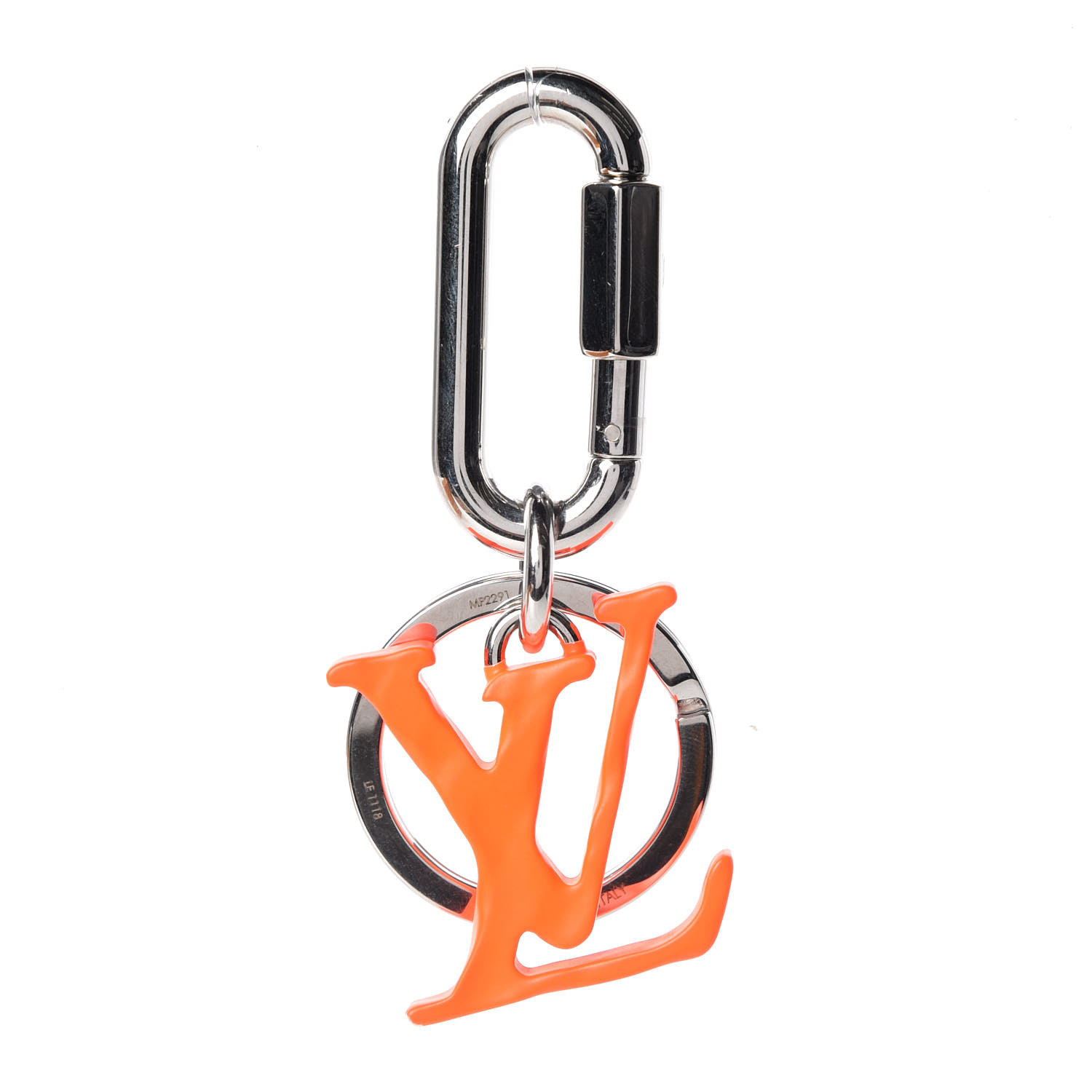 LOUIS VUITTON LV Initials Key Chain Holder Orange 380834