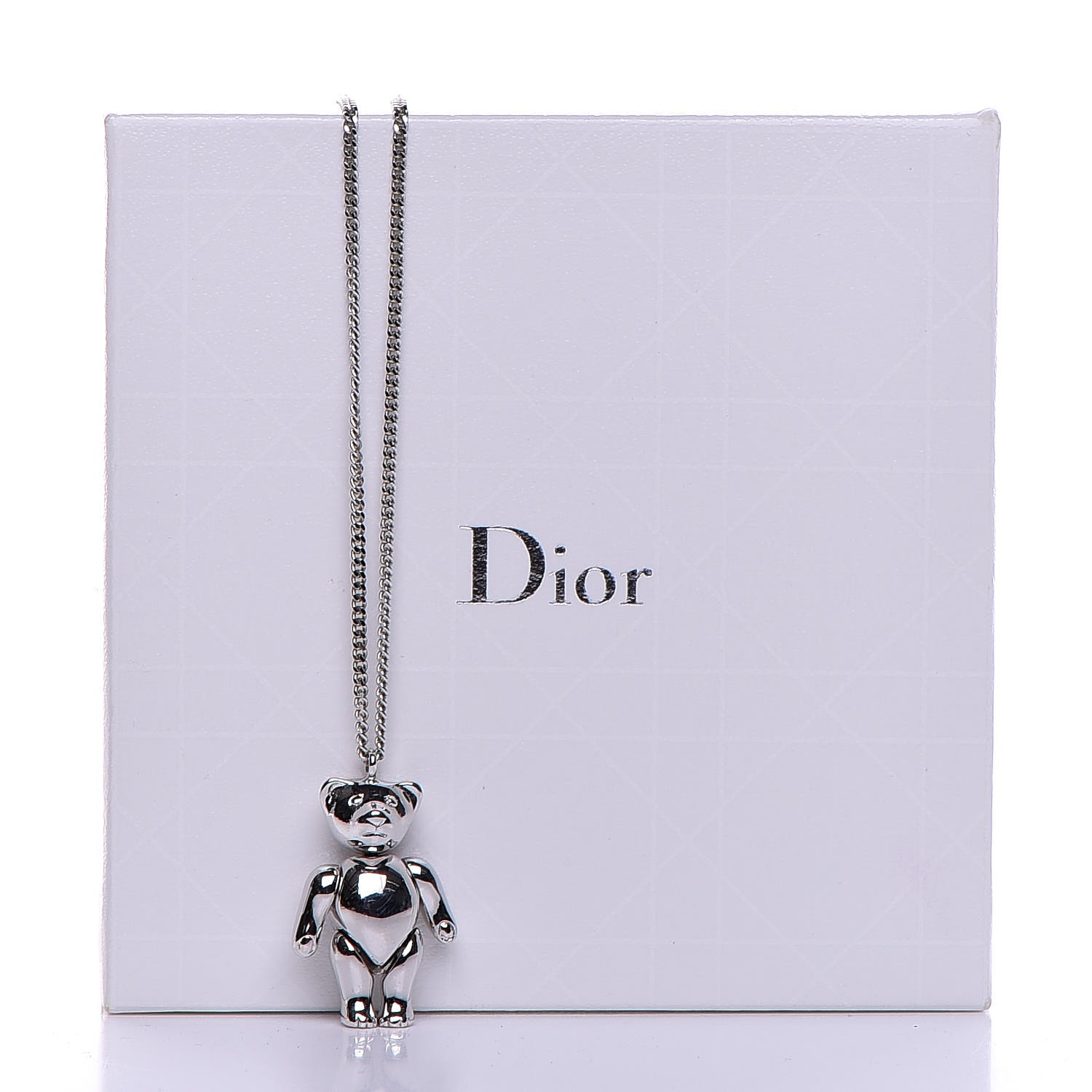 CHRISTIAN DIOR Teddy Bear Necklace 