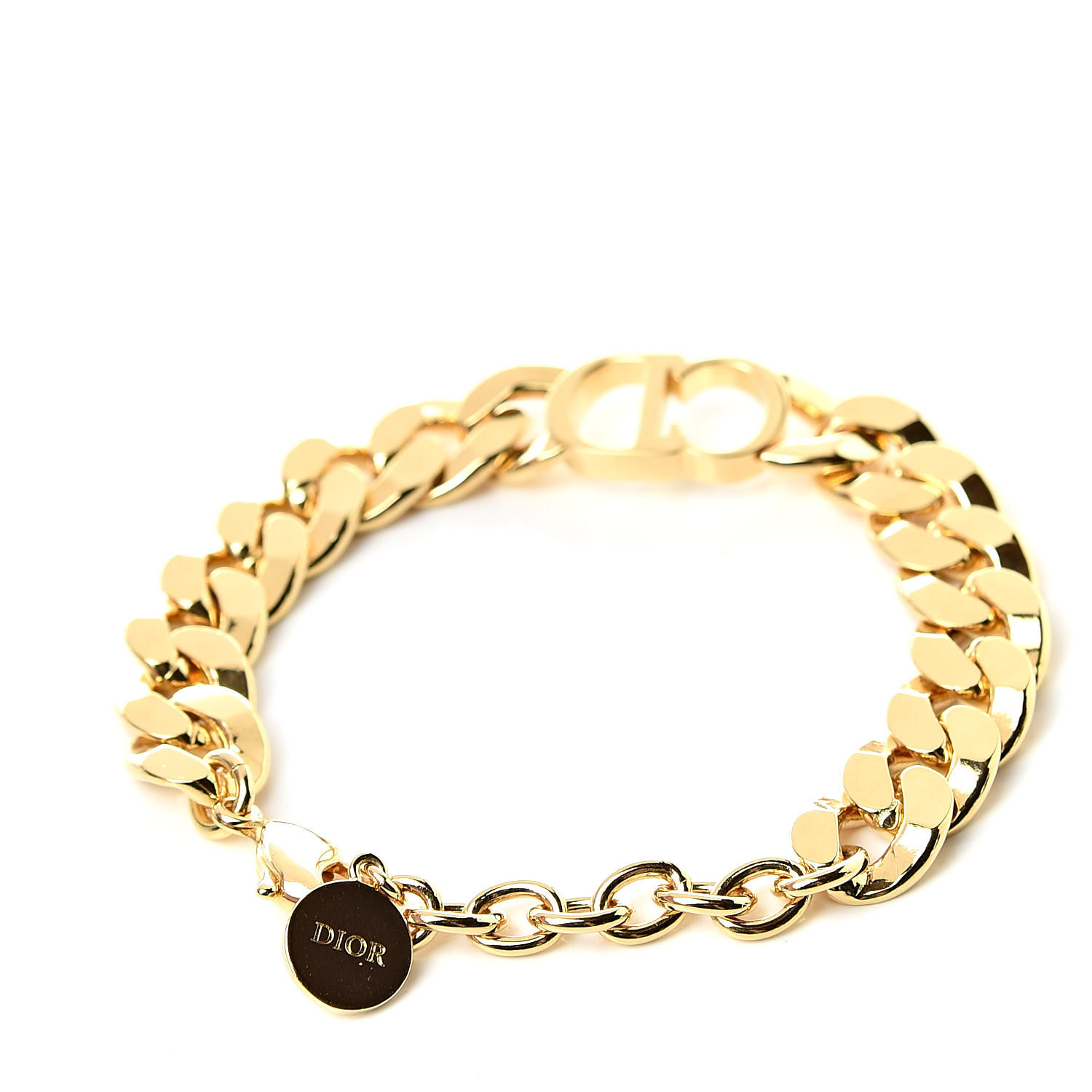 CHRISTIAN DIOR Metal Danseuse Etoile Chain Bracelet Gold 517516
