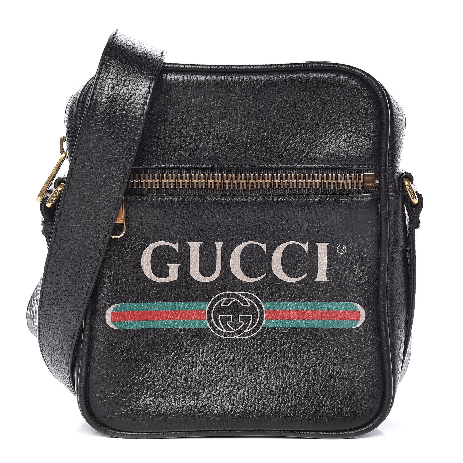 gucci print messenger bag