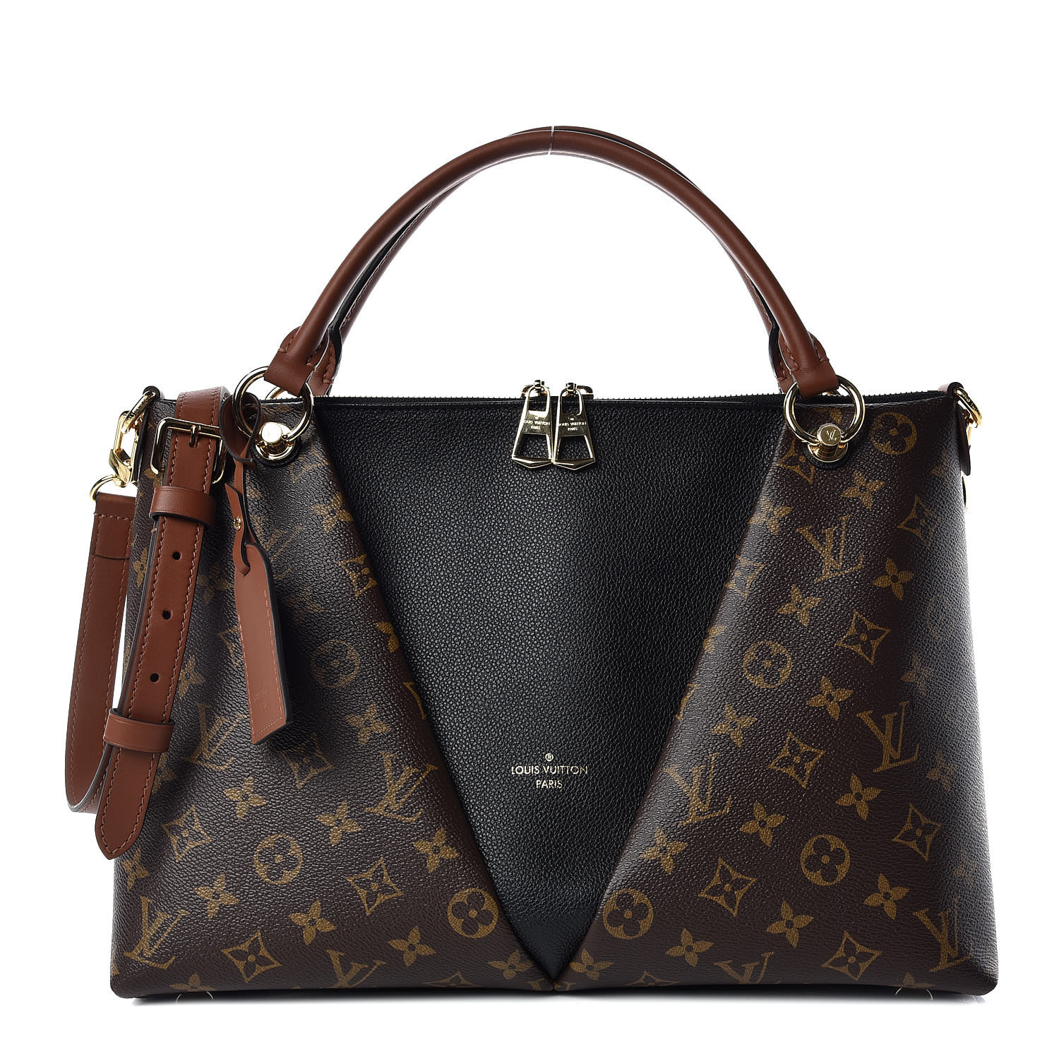 v tote mm used LOUIS VUITTON Monogram V Tote MM Black 415182