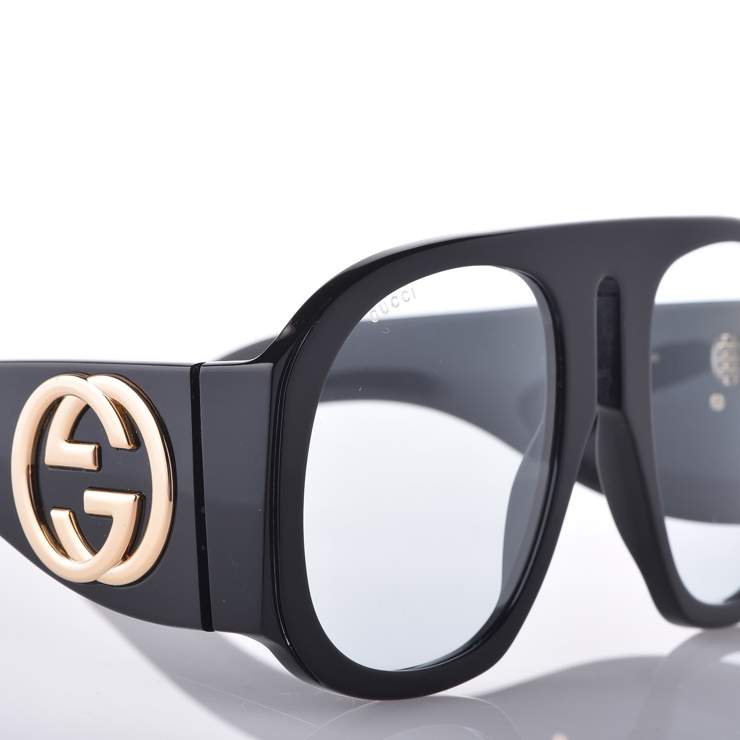 GUCCI Acetate Oversized Interlocking G Sunglasses GG0152S Black 347862 ...