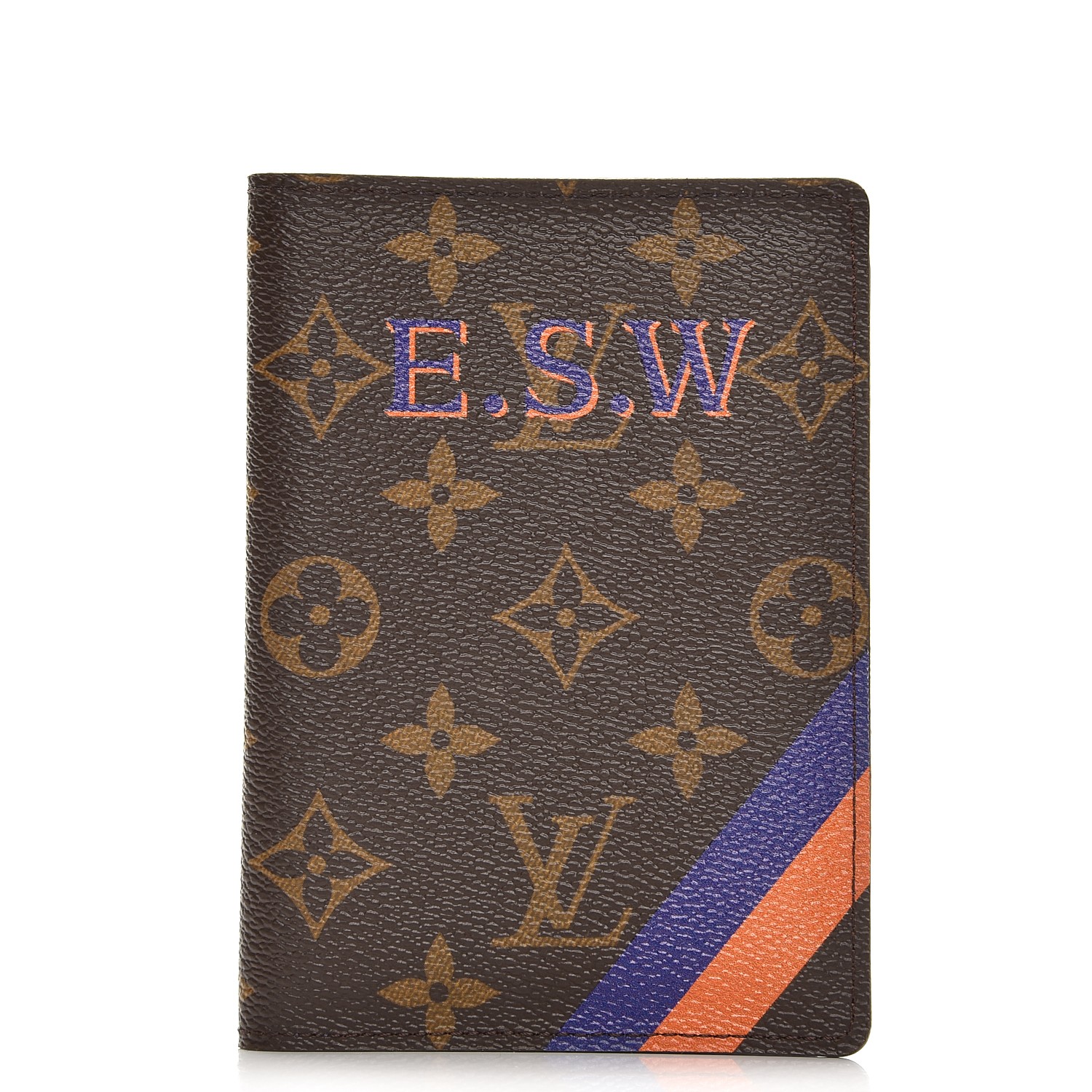 LOUIS VUITTON Mon Monogram Passport Cover Violet Orange 232432