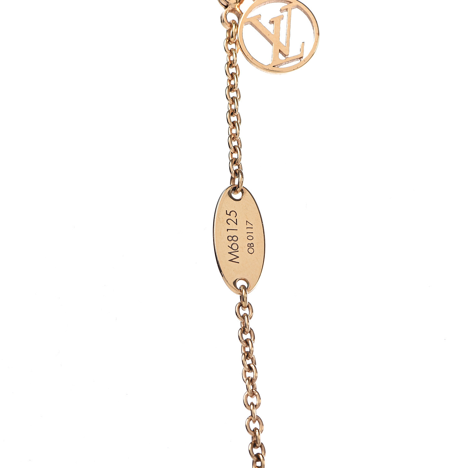 LOUIS VUITTON Flower Full Necklace Gold 487881