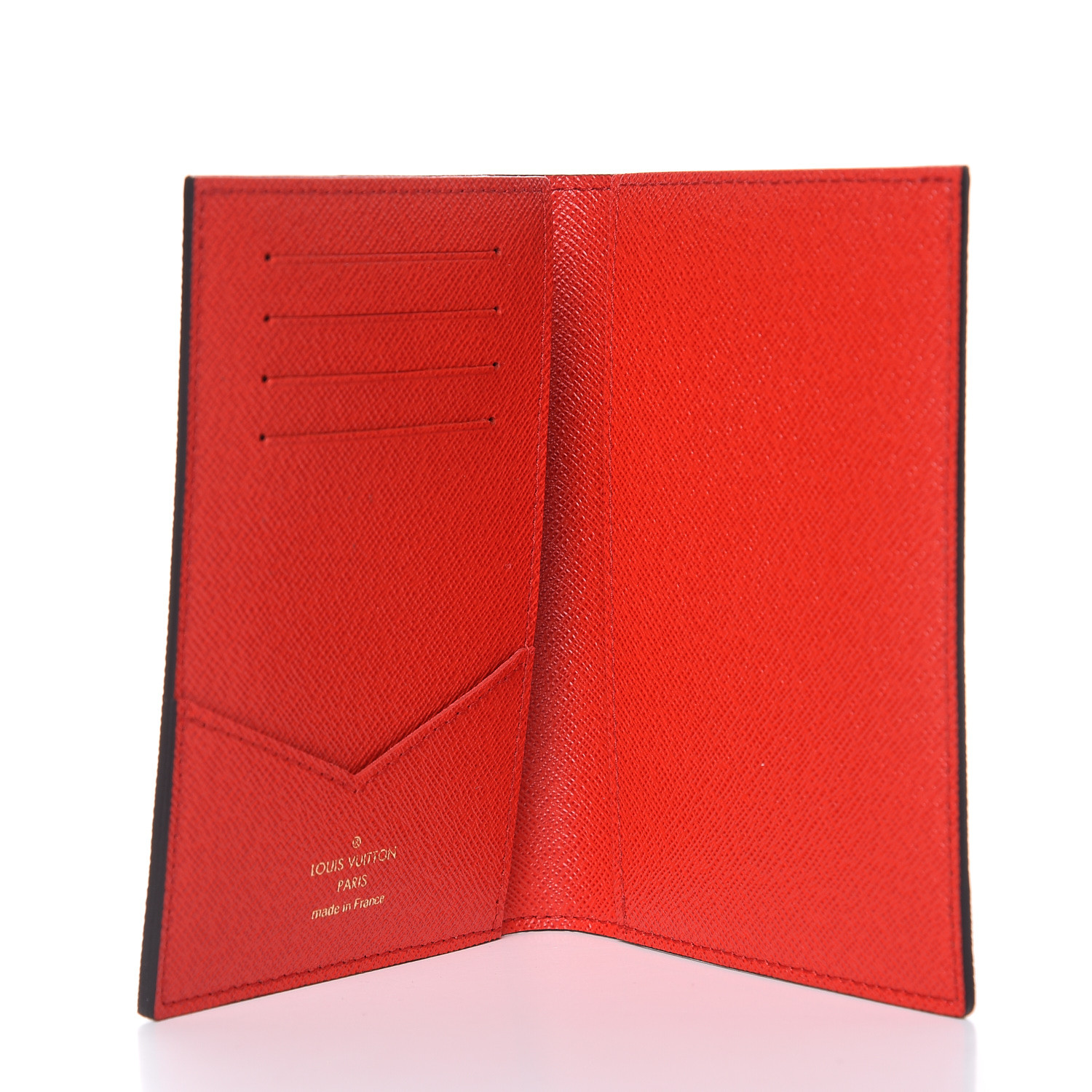 LOUIS VUITTON Monogram Vivienne Xmas Paris Passport Cover Rouge 487121
