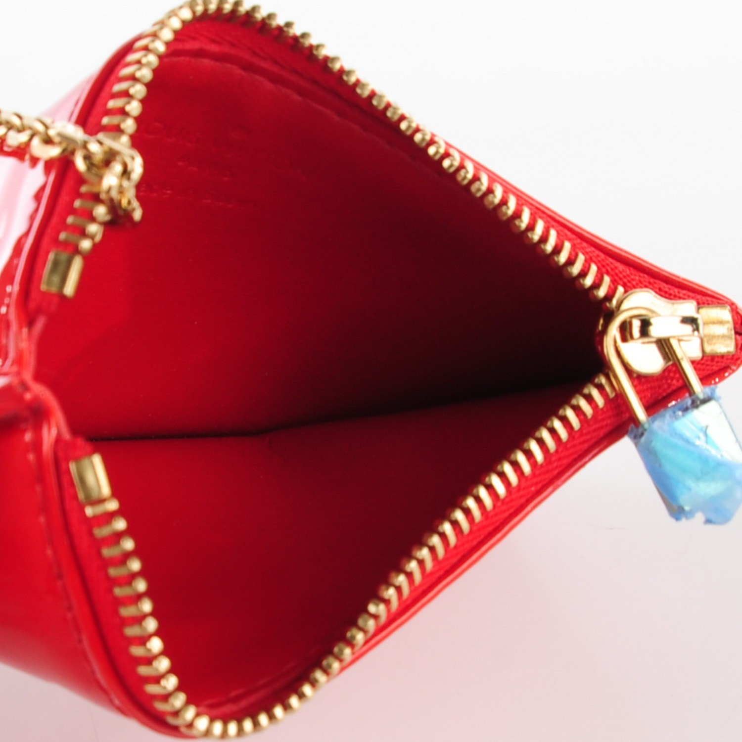 LOUIS VUITTON Vernis Key Pouch Rouge Red 114835
