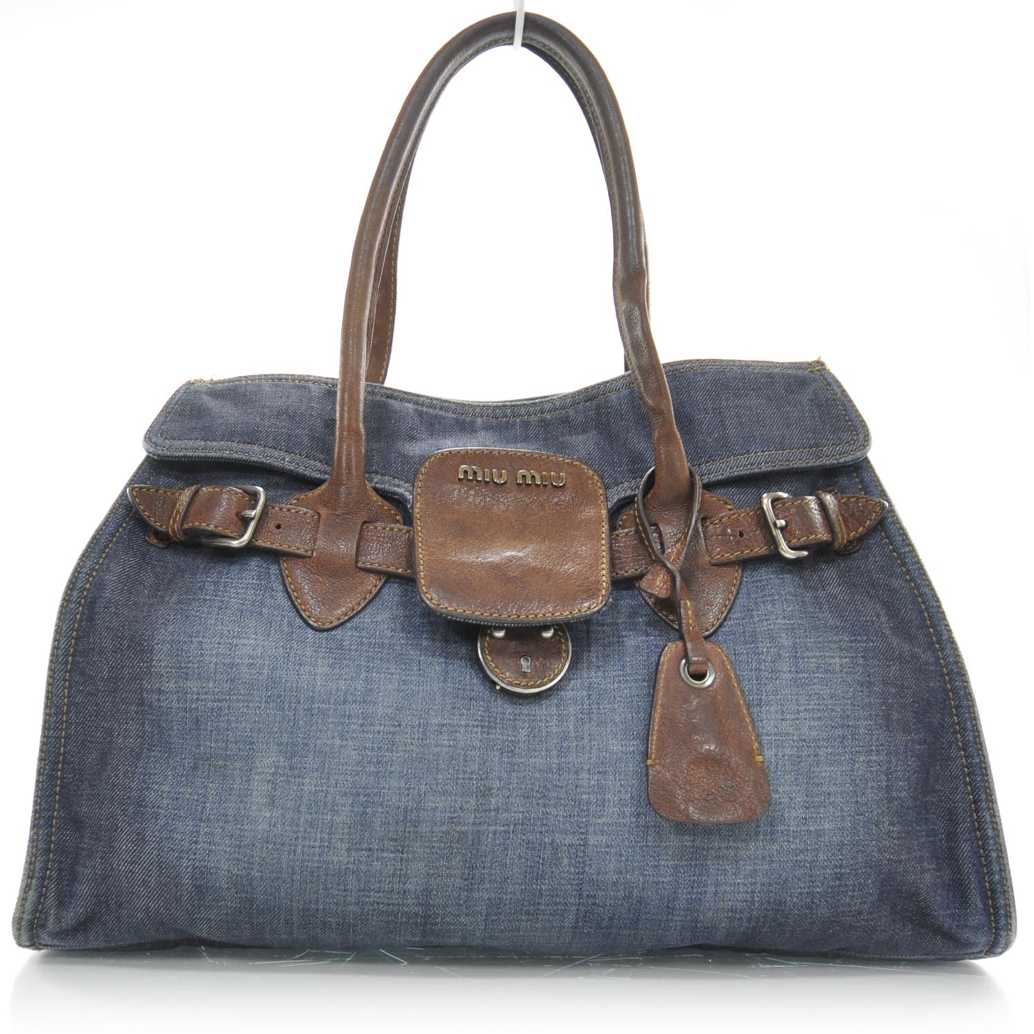 denim leather handbags