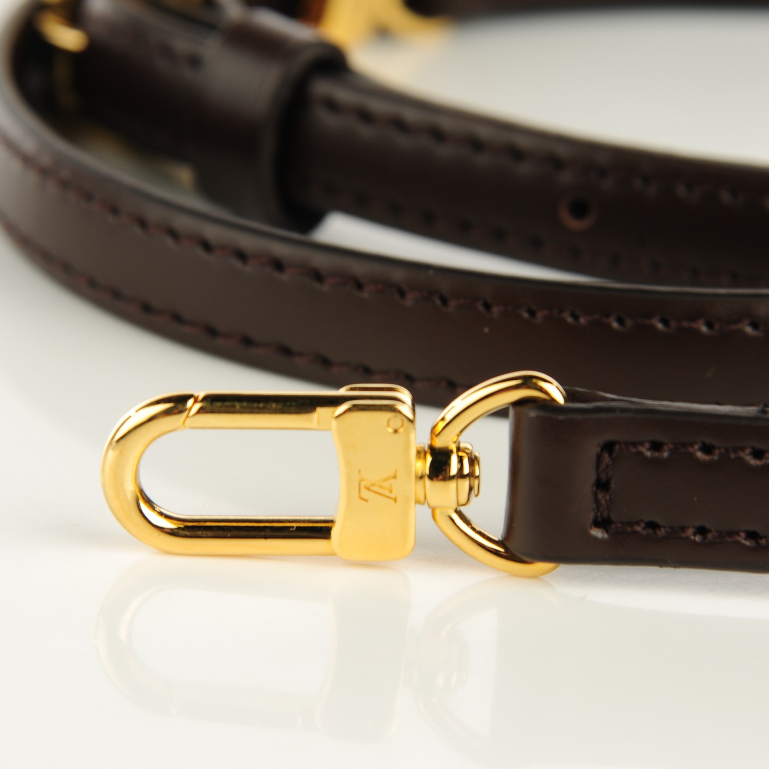 Louis Vuitton Ebene Calfskin 12mm Shoulder Strap