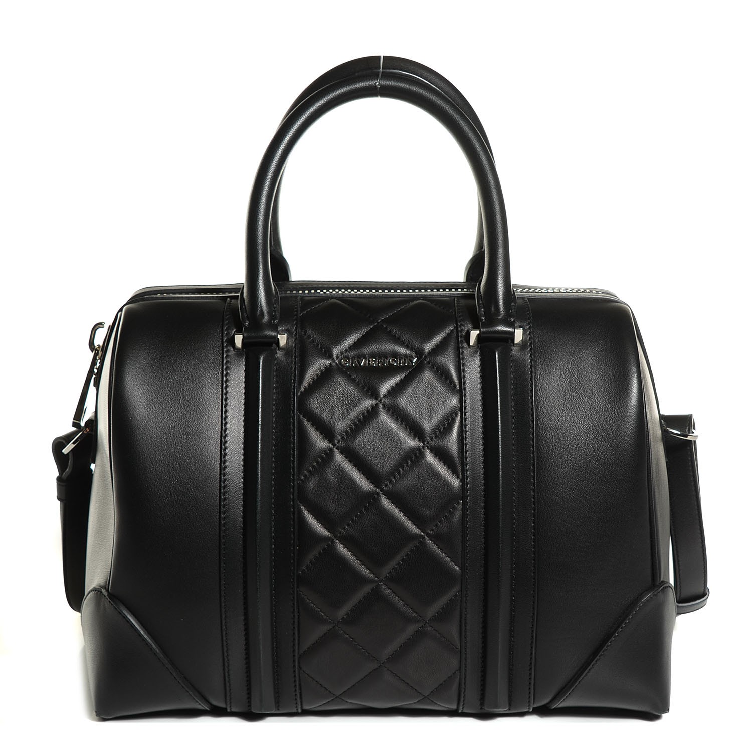 GIVENCHY Lambskin Quilted Medium Lucrezia Duffel Black 110886