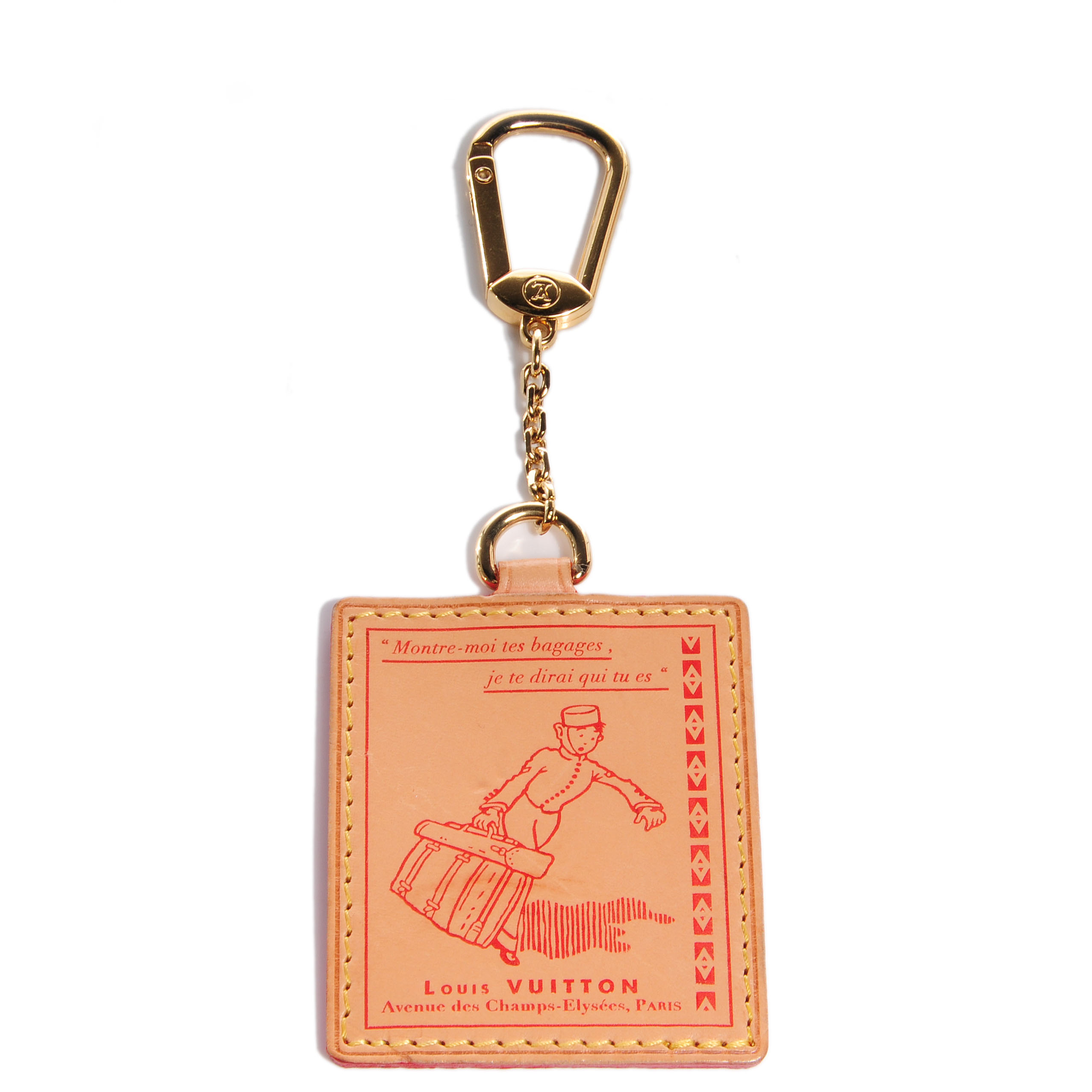 LOUIS VUITTON Vachetta Groom Key Ring Bag Charm 64302