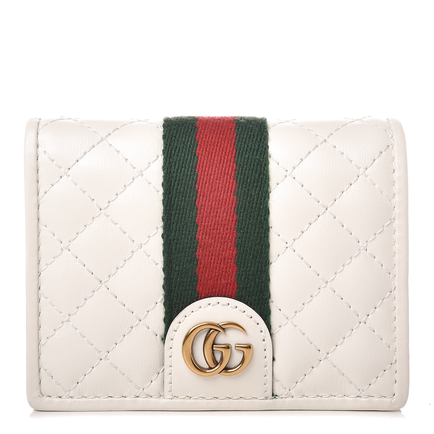 white gucci card holder