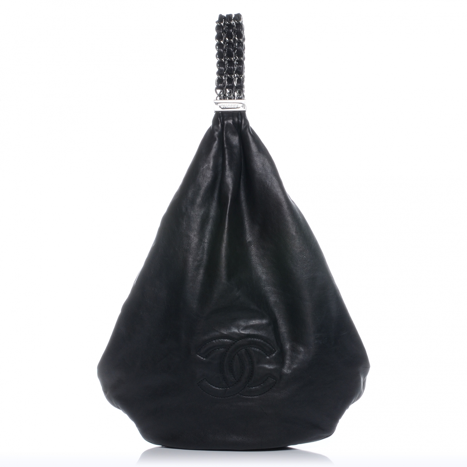 chanel rock and chain hobo