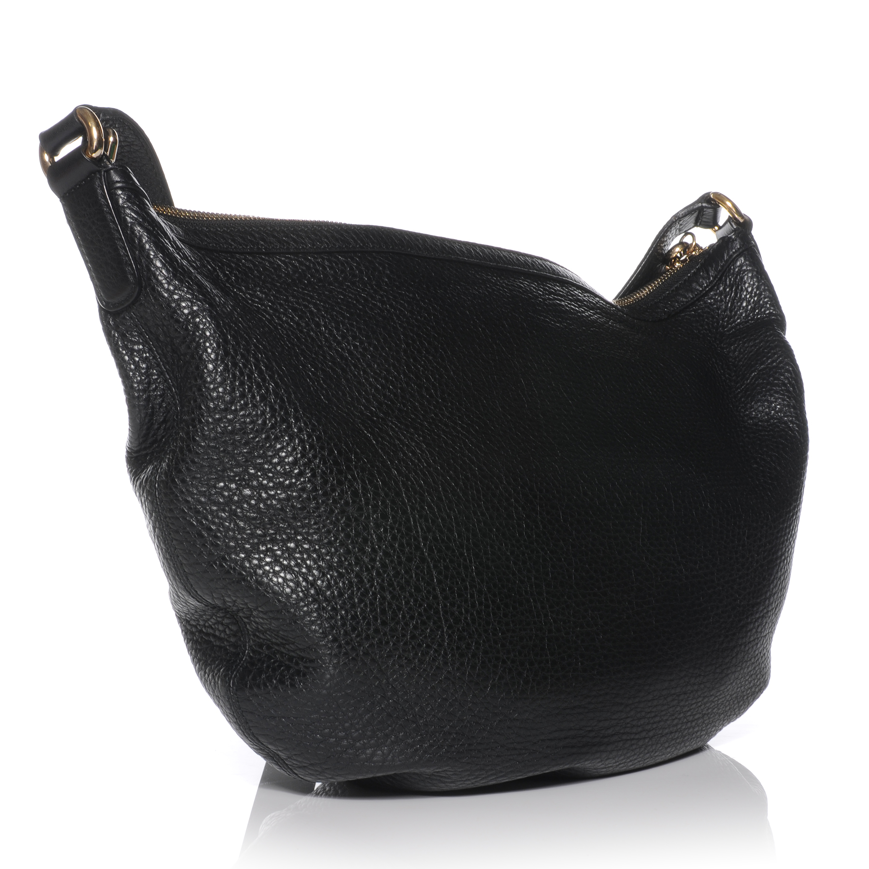 GUCCI Leather Medium Soho Messenger Bag Black 42529