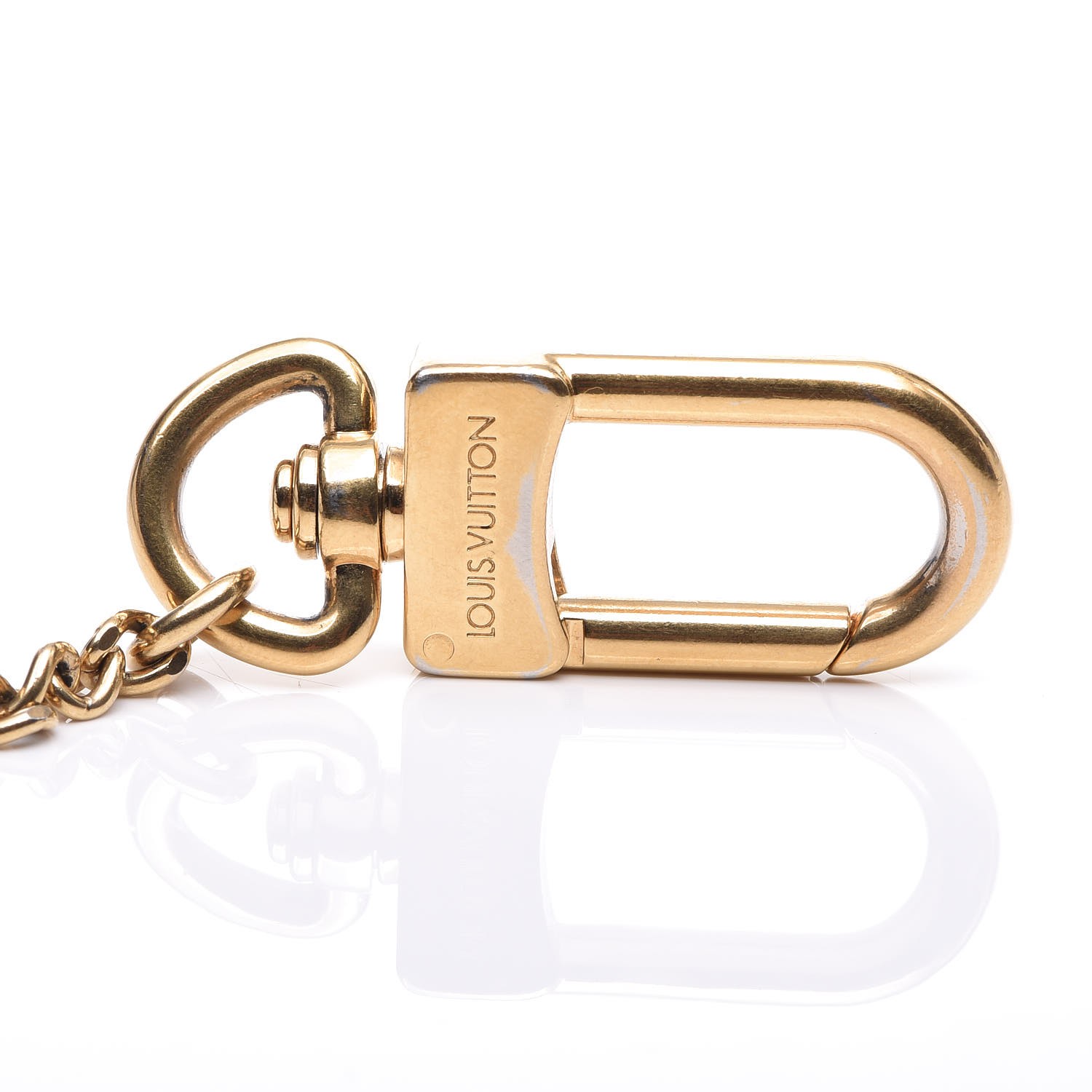 LOUIS VUITTON Pochette Extender Key Ring Chain Gold 337109