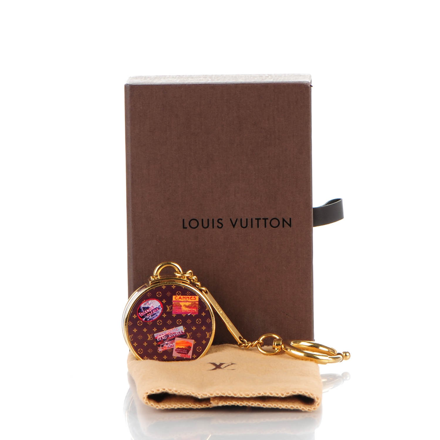 LOUIS VUITTON Monogram Hat Box Bag Charm 160262