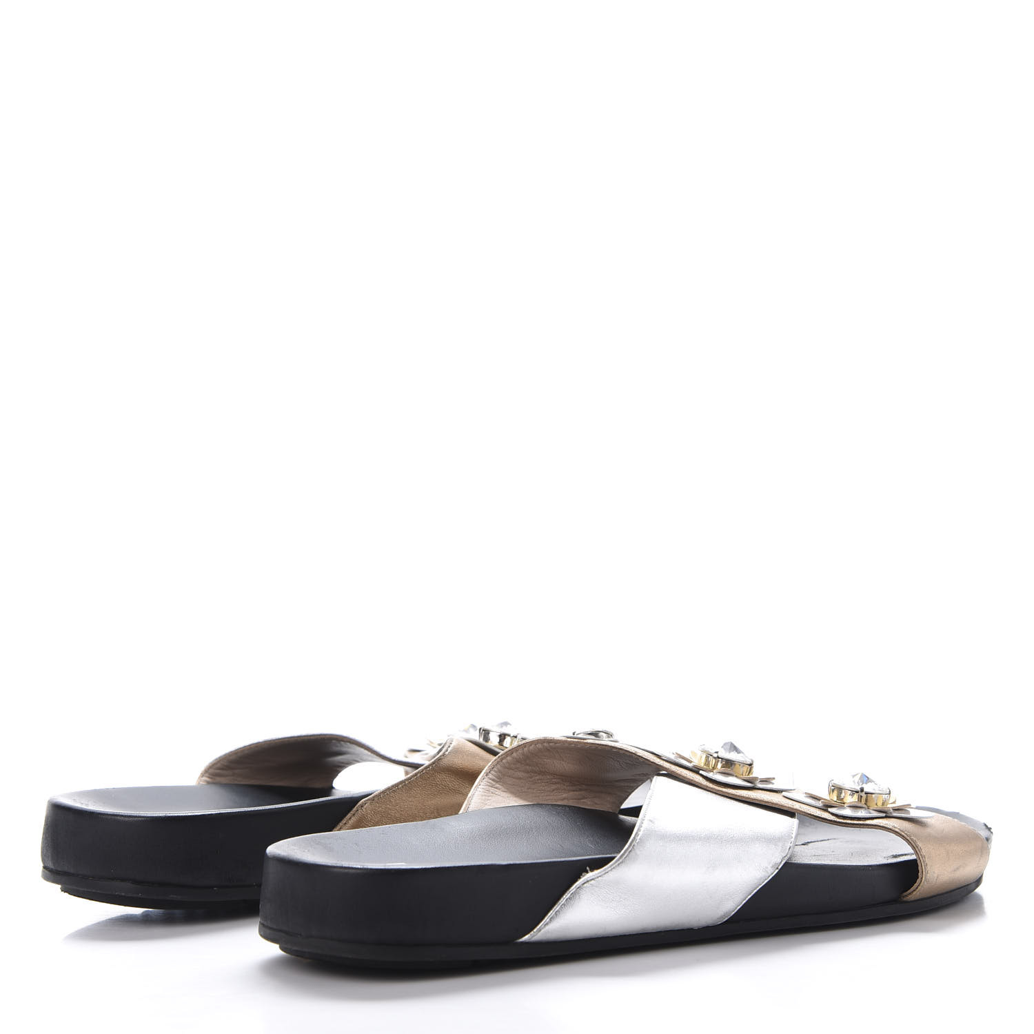 fendi silver slides