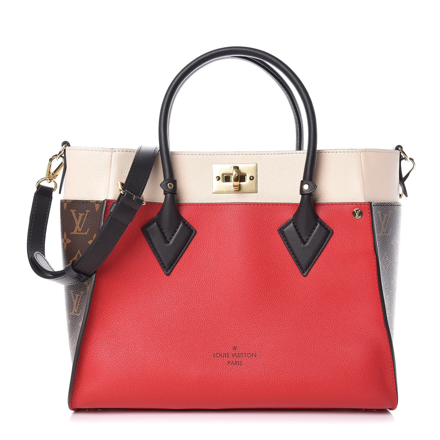 LOUIS VUITTON Calfskin Monogram On My Side Pirate Red 403686